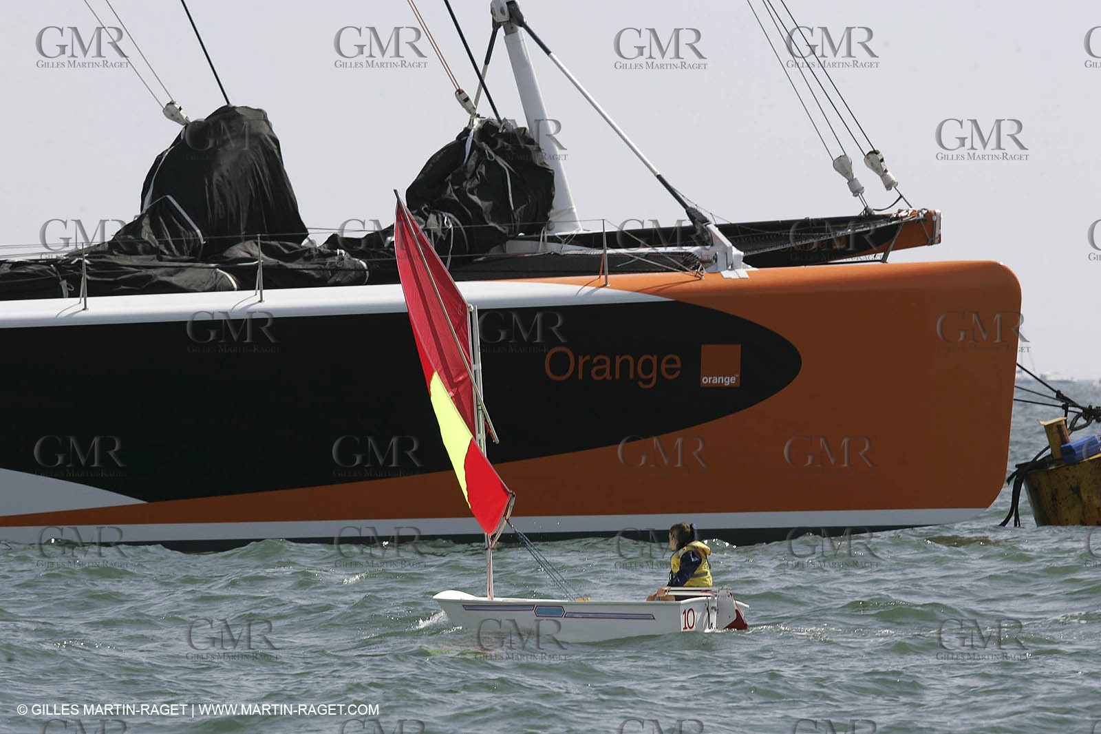 2004 Atlantic record attempt - Orange II back in La Baule