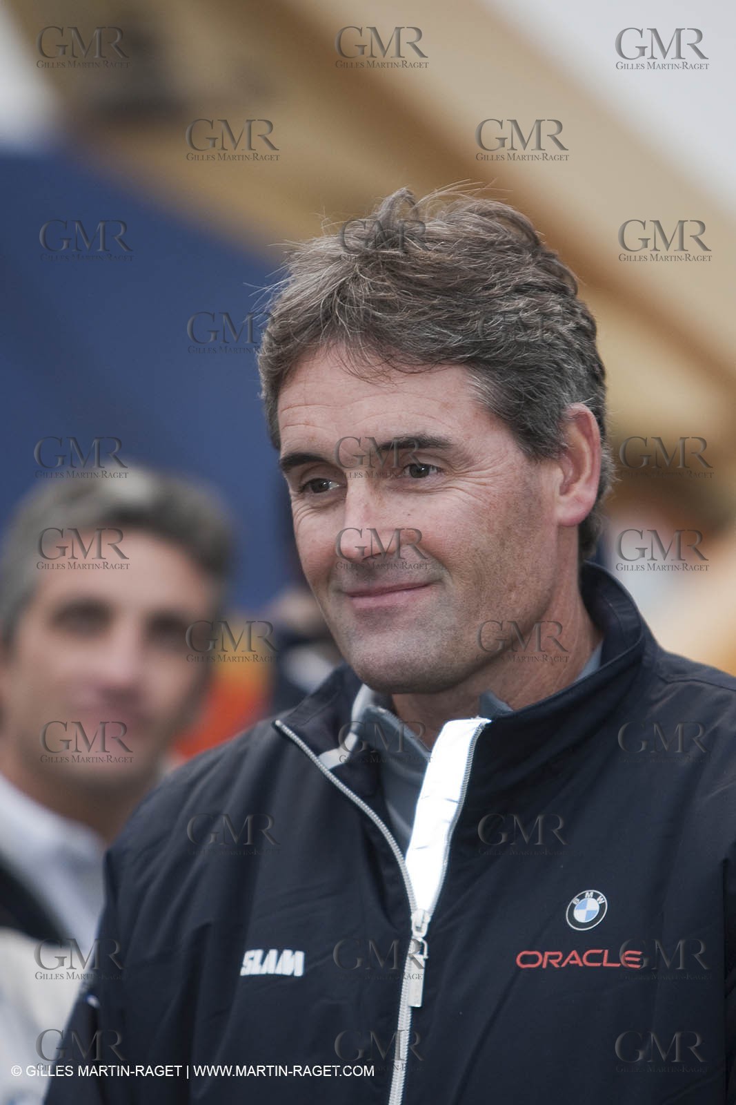 19 01 2010 - Valencia (ESP) - 33rd America's Cup - BMW ORACLE Racing - Francisco Camps (Generaliat Valenciana president) and Rita Barbeira (Valencia mayoress) visit