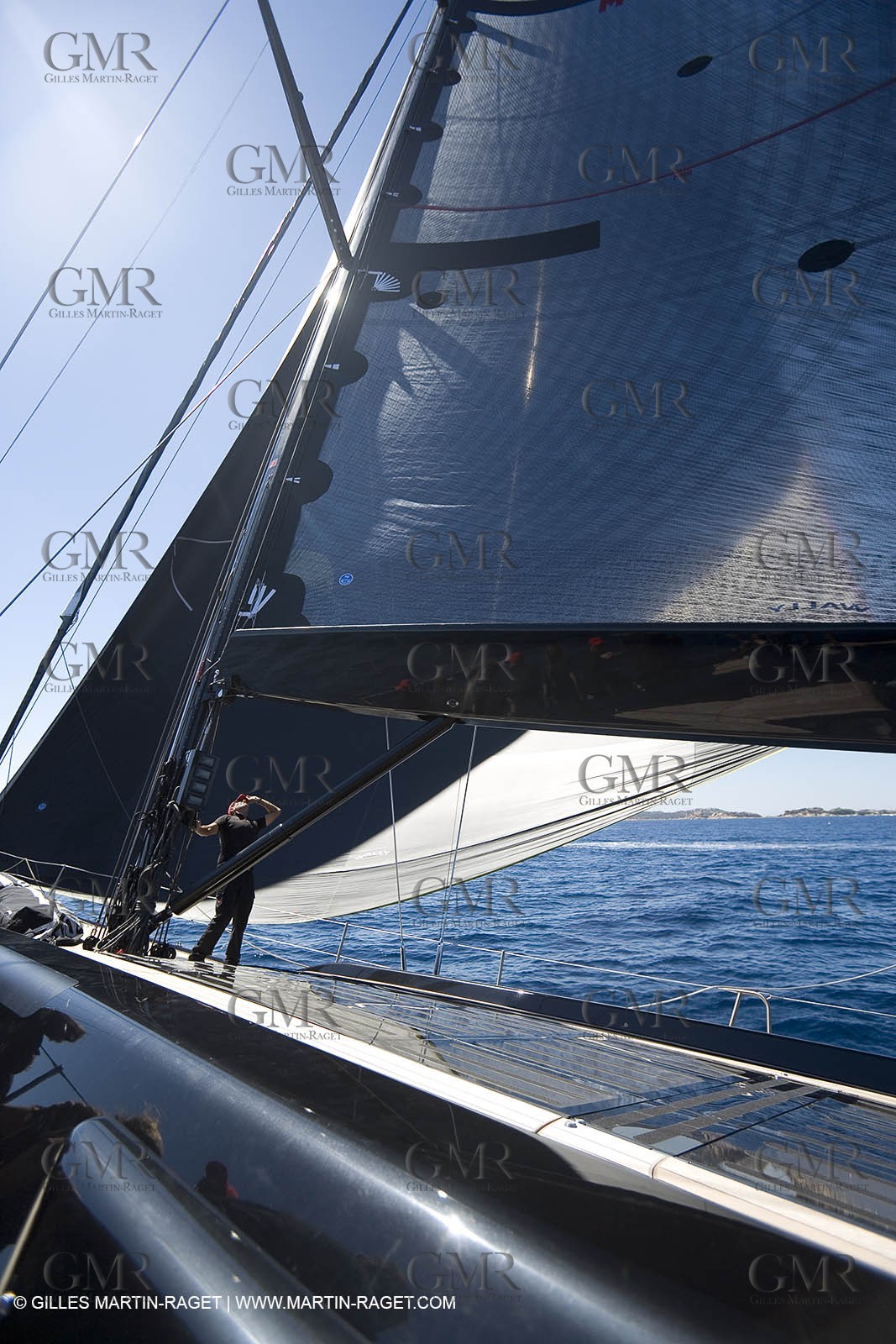 03 09 06 - Porto Cervo (Sardinia) - Maxi World Cup 2006 - Onboard Wally 90 Tango