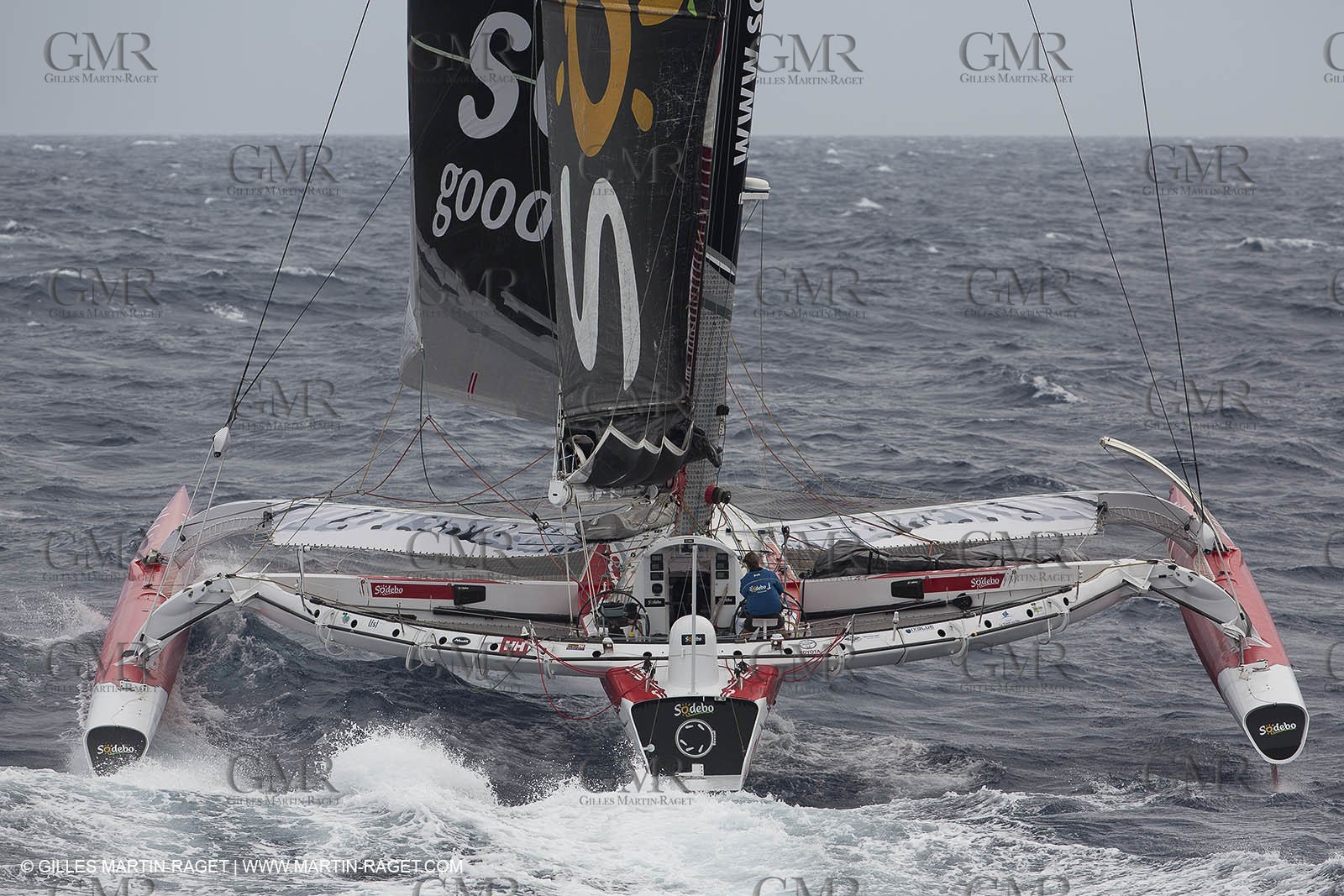 12 09 2012 - Marseille (FRA,13) - Trimaran Sodebo - Thomas Coville - Trans Mediterranée record attempt.