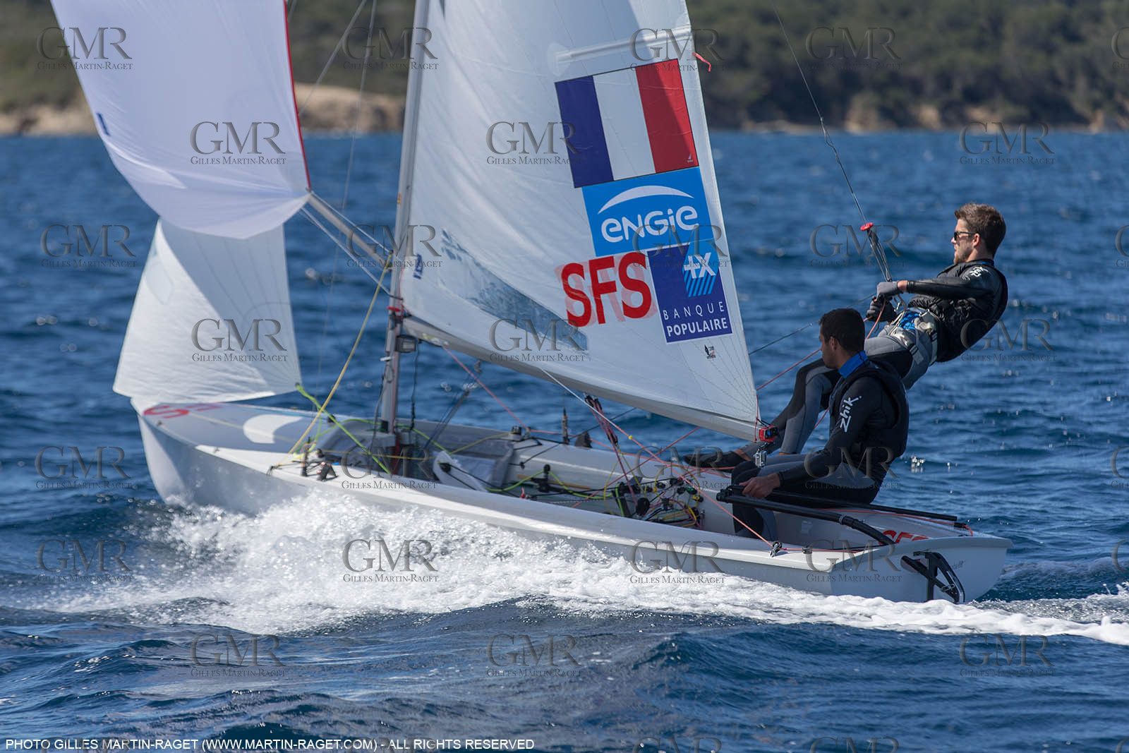 25 04 2016, Hyères (FRA,83), Jeux Olympiques Rio 2016, voile, 470, Sofian Bouvet   Jeremie Mion, SFS Voile