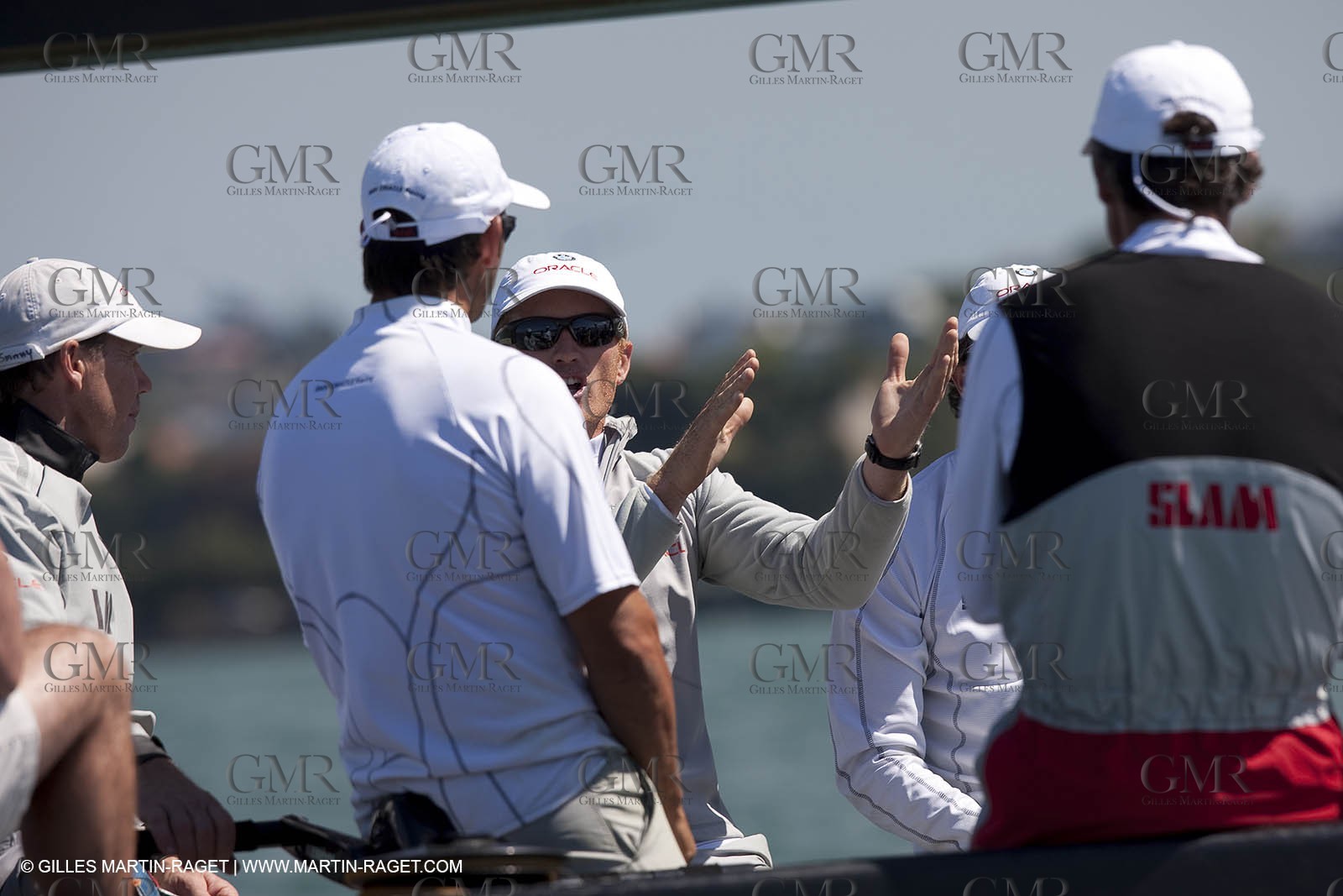23 01 2009 - Auckland (NZL) -  Louis Vuitton Pacific Series - BMW ORACLE Racing-Tuning up onboard Emirates Team New Zealand yacht