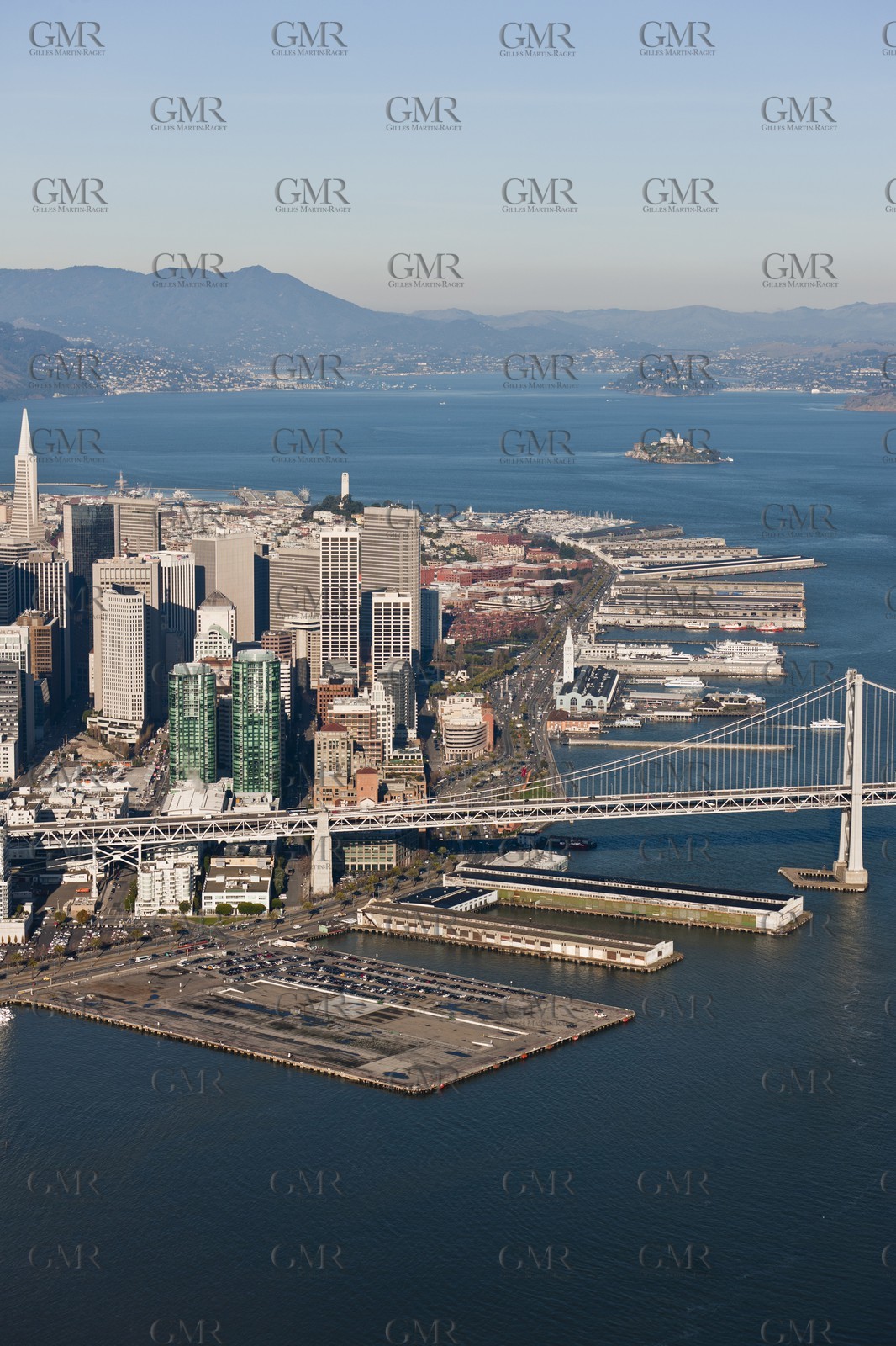 05 01 2011 - San Francisco (USA, CA) - 34th America's Cup - San Francisco waterfront  - Piers 26 (closest to bridge), Piers28, Piers 30-32
