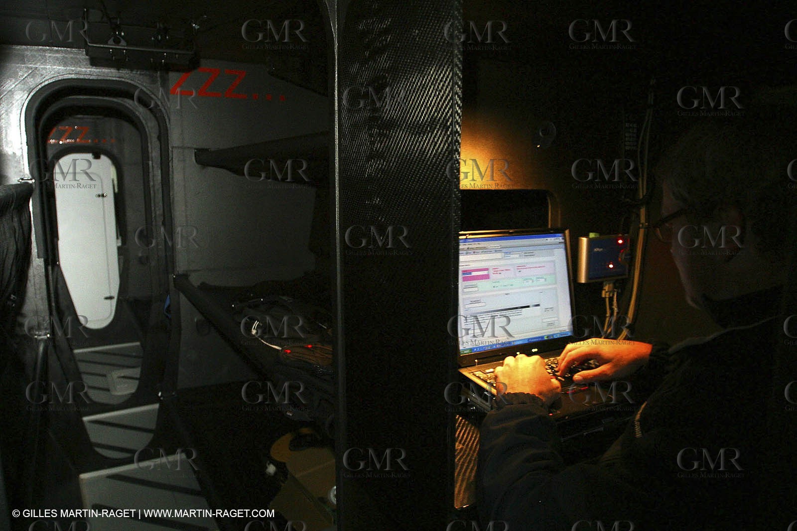 Lorient -Orange II - First sea trials - onboard - at night