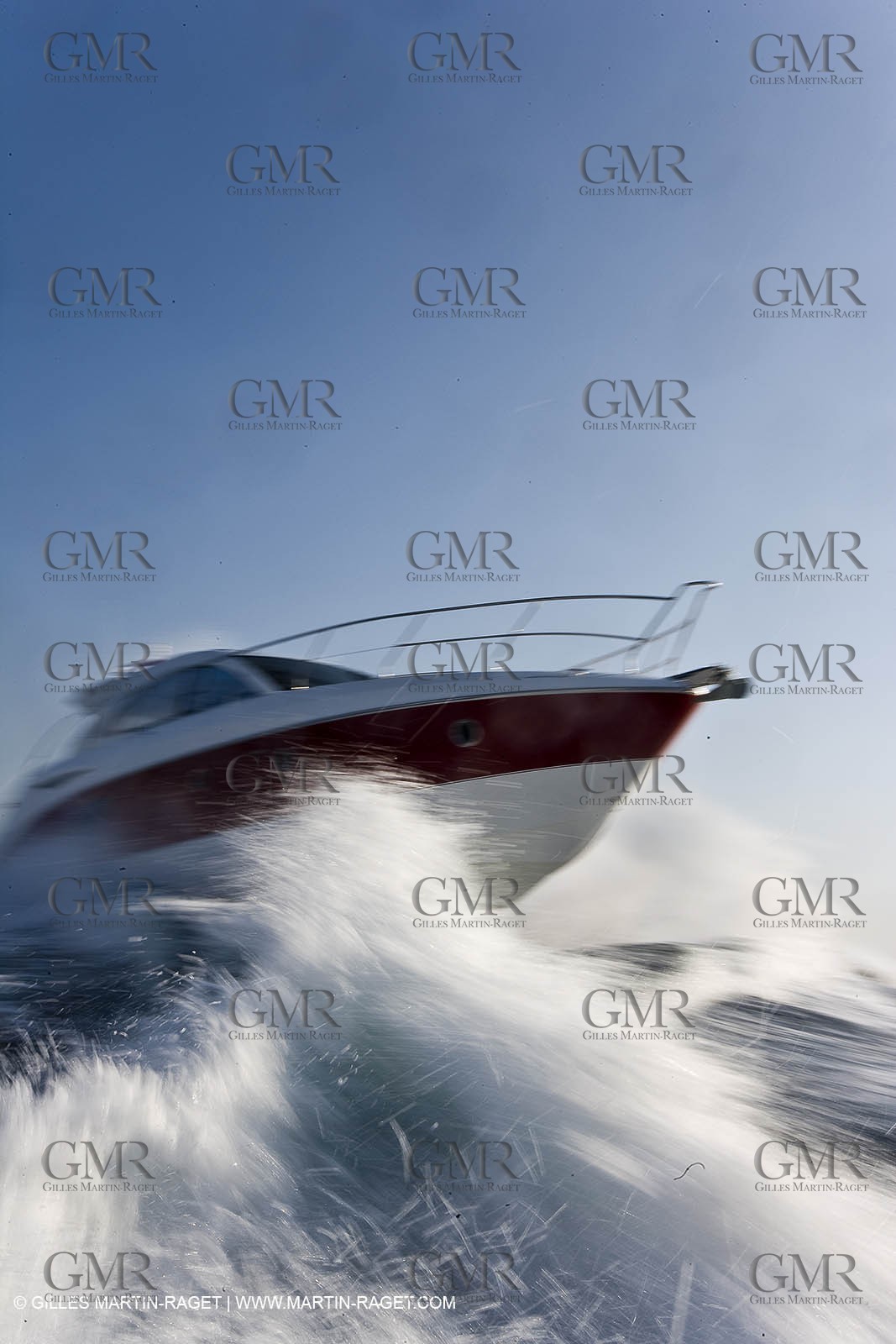 Motor boat running