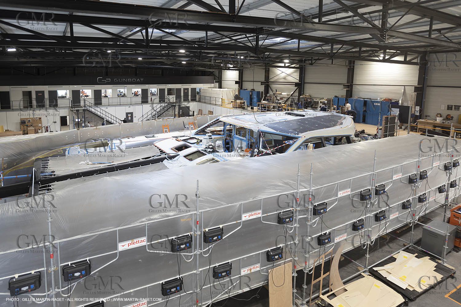 29 10 2018, La Grande Motte (FRA,30), Chantier Gunboat, construction du Gunboat 68