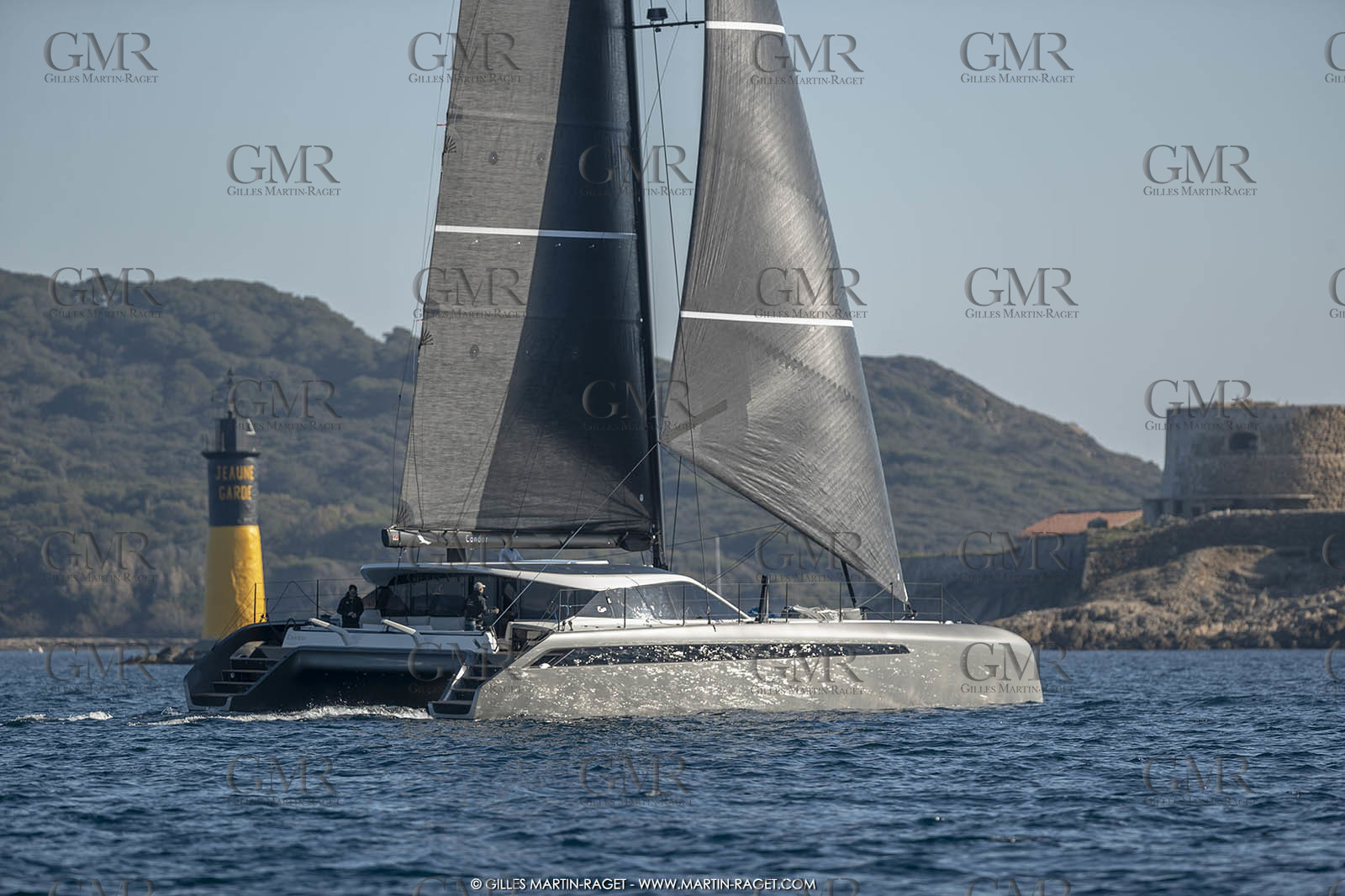 16 02 2019, Porquerolles (FRA,83), Gunboat 68 sail testing  3