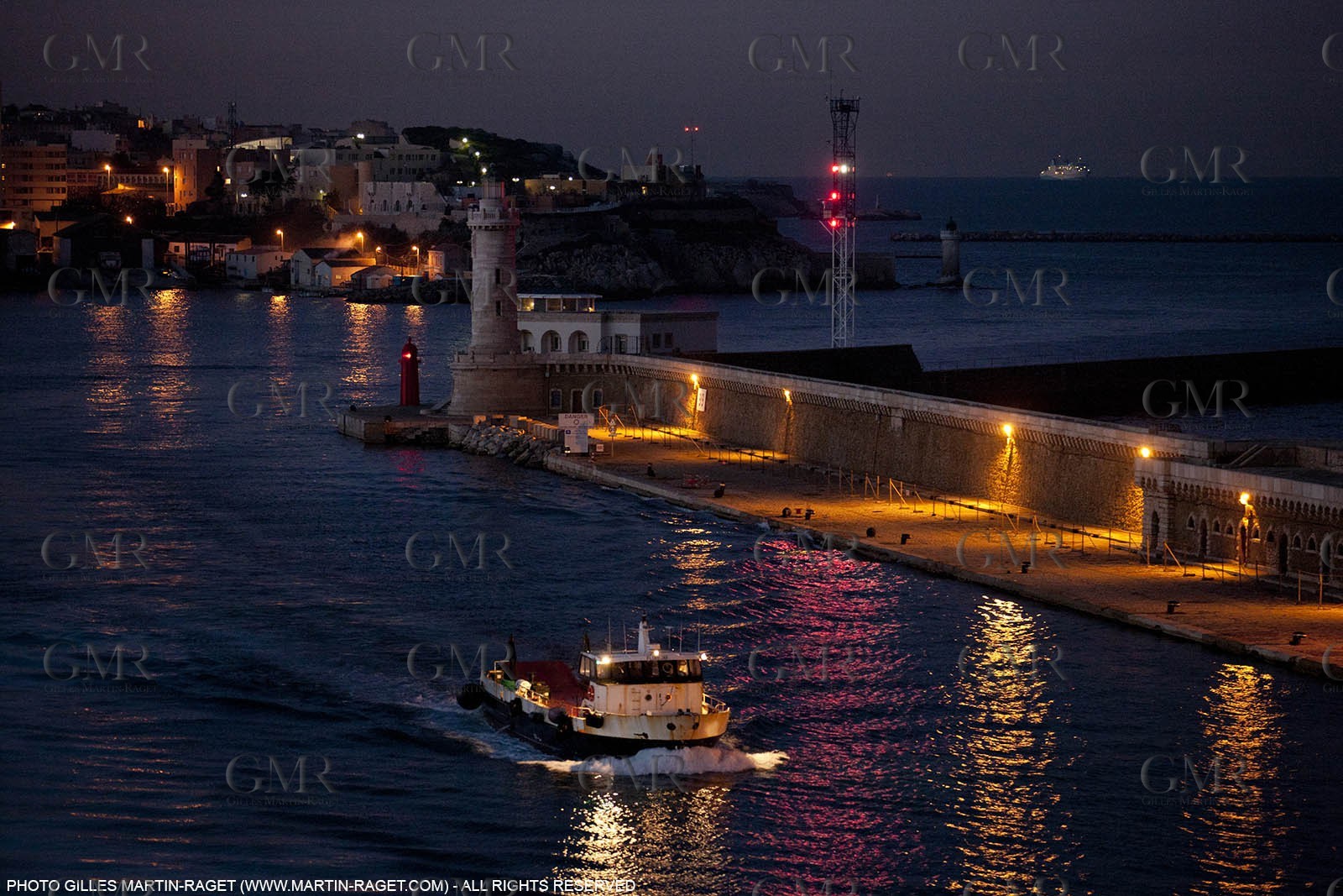 17 02 2012 - Marseille (FRA,13) - Arrival in Marseille harbour onboard ferry Piana (La Meridionale Corp.)
