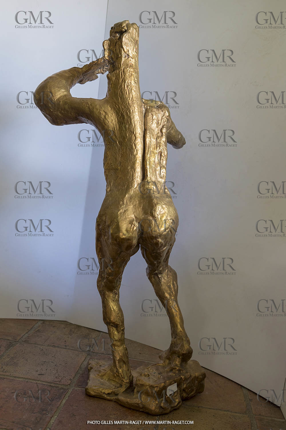 03 08 2020, Marseille (FRA,13), Oeuvre de Germaine Richier, l'Homme-forêt, grand 1945-1946, Bronze naturel nettoyé, Numéroté EA, 94 x 45 x 45 cm, Collection particulière