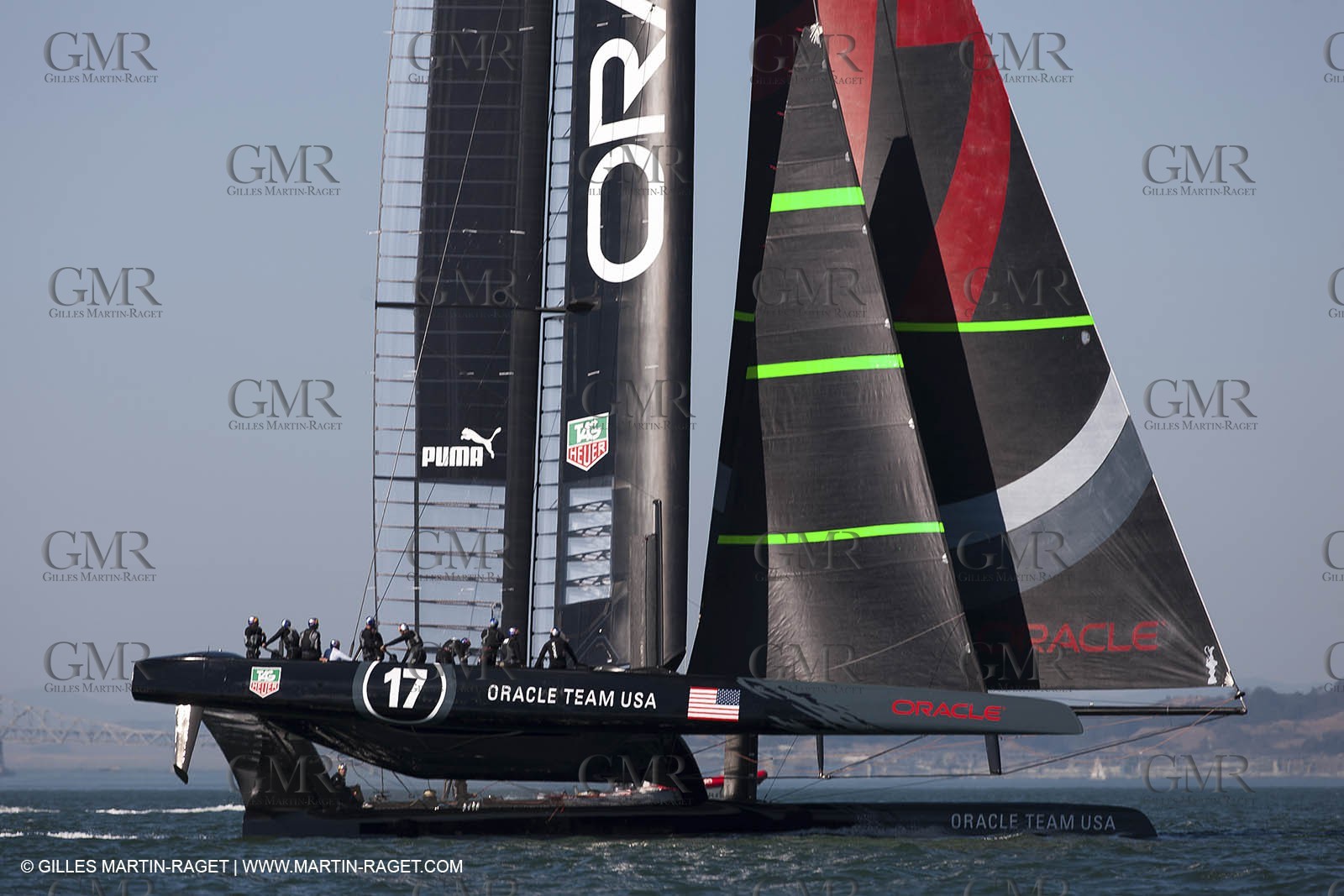 01 10 2012, San Francisco (USA,CA), 34th America's Cup, ORACLE Team USA AC72 training