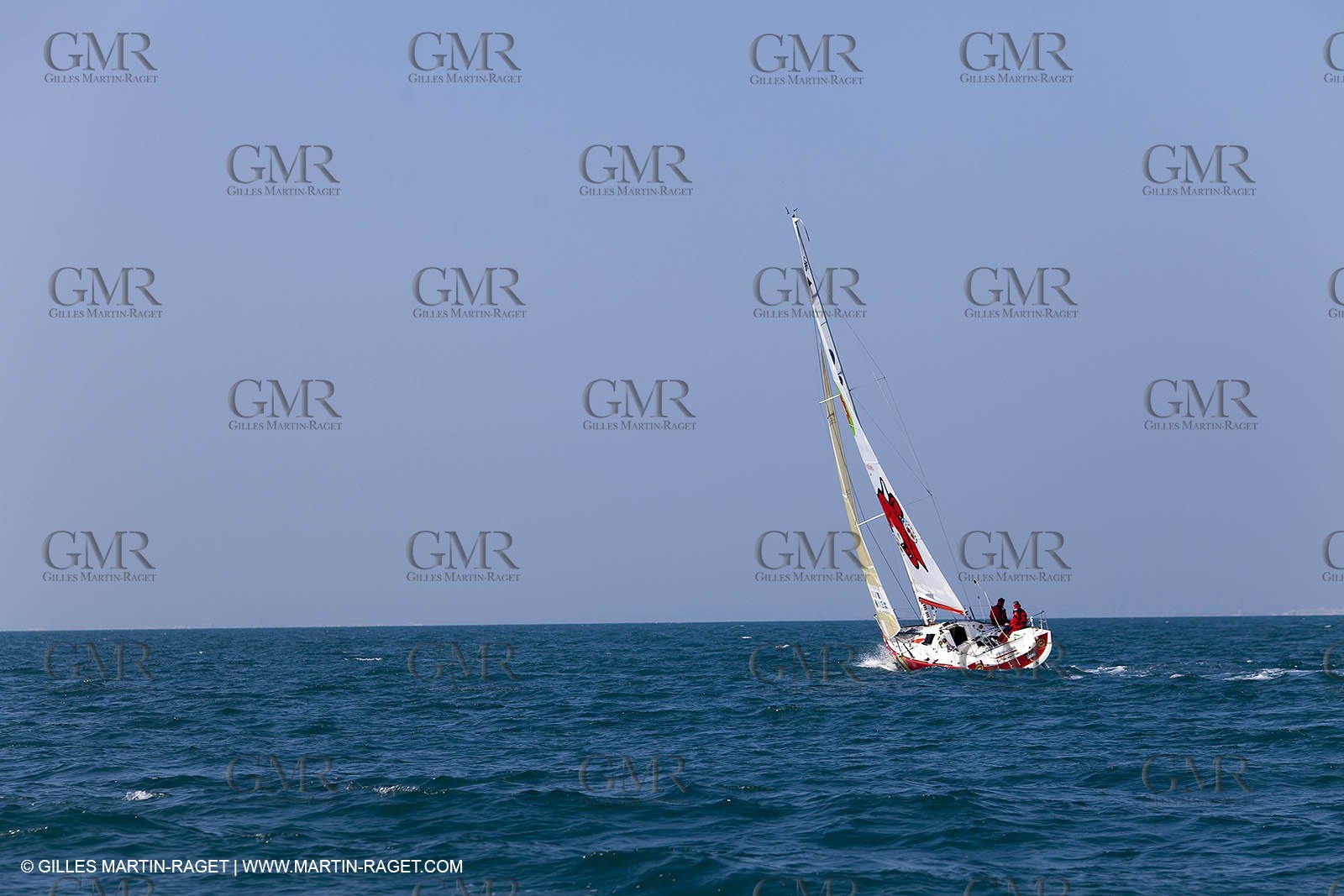 13 03 2010 -  La Grande Motte   Port Camargue (FRA) - Groupe Bel - Kito de Pavant   Sebastien Audigane training for Transat AG2R