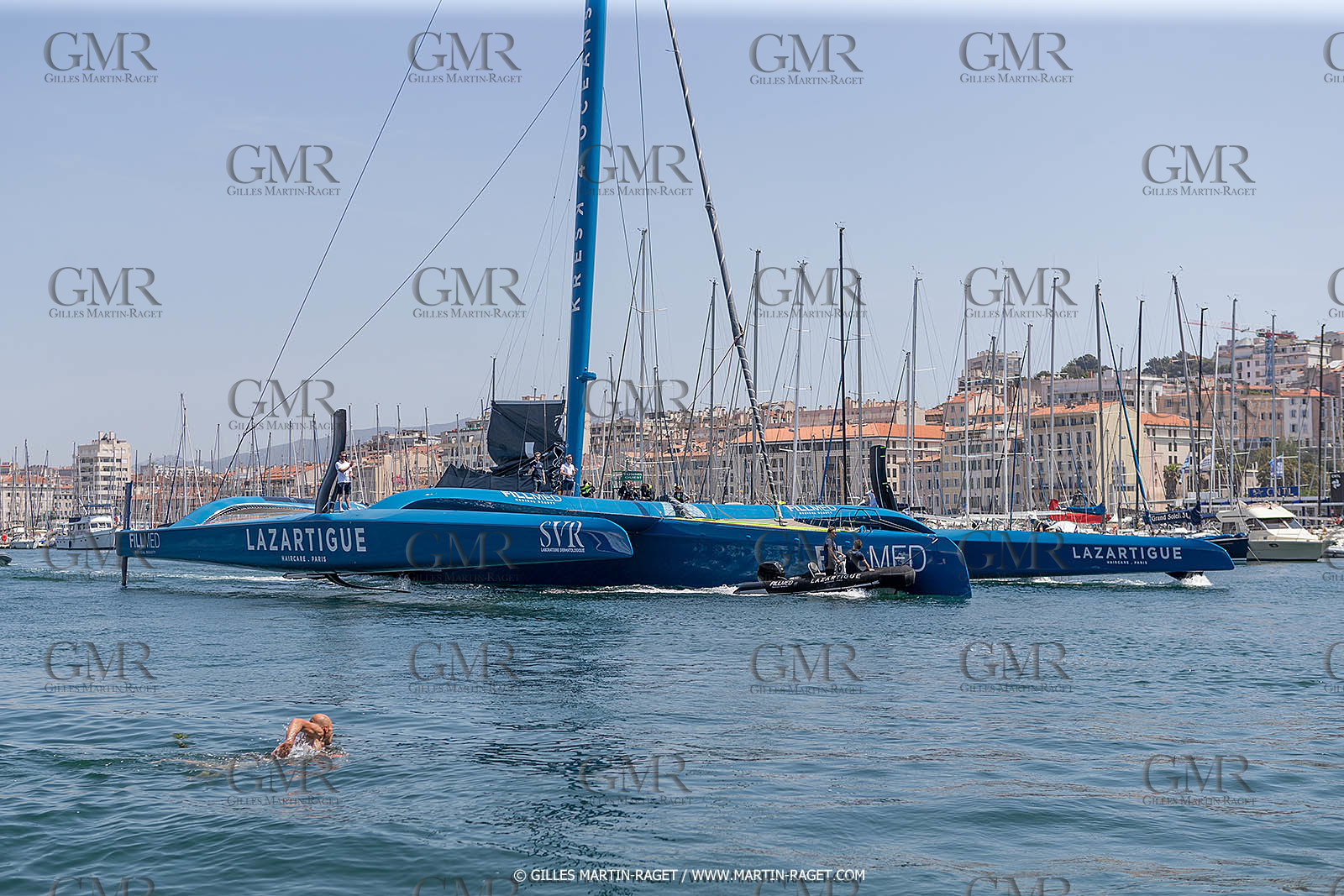 18 05 2022, Marseille (FRA), APremière navigation du trimaran Ultim SVR LAZARTIGUE à Marseille