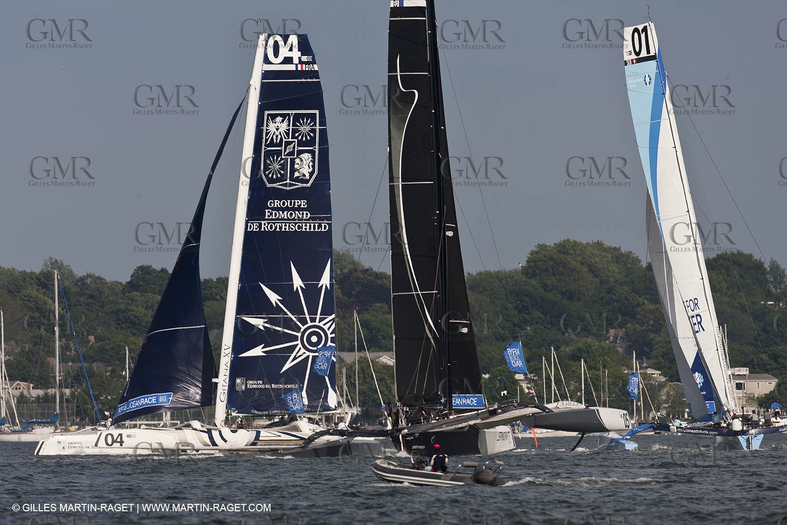 02 07 2012 - Newport (RI) -start of the Krys Ocean Race pre-event sailed between Newport and New York, Gitana XV