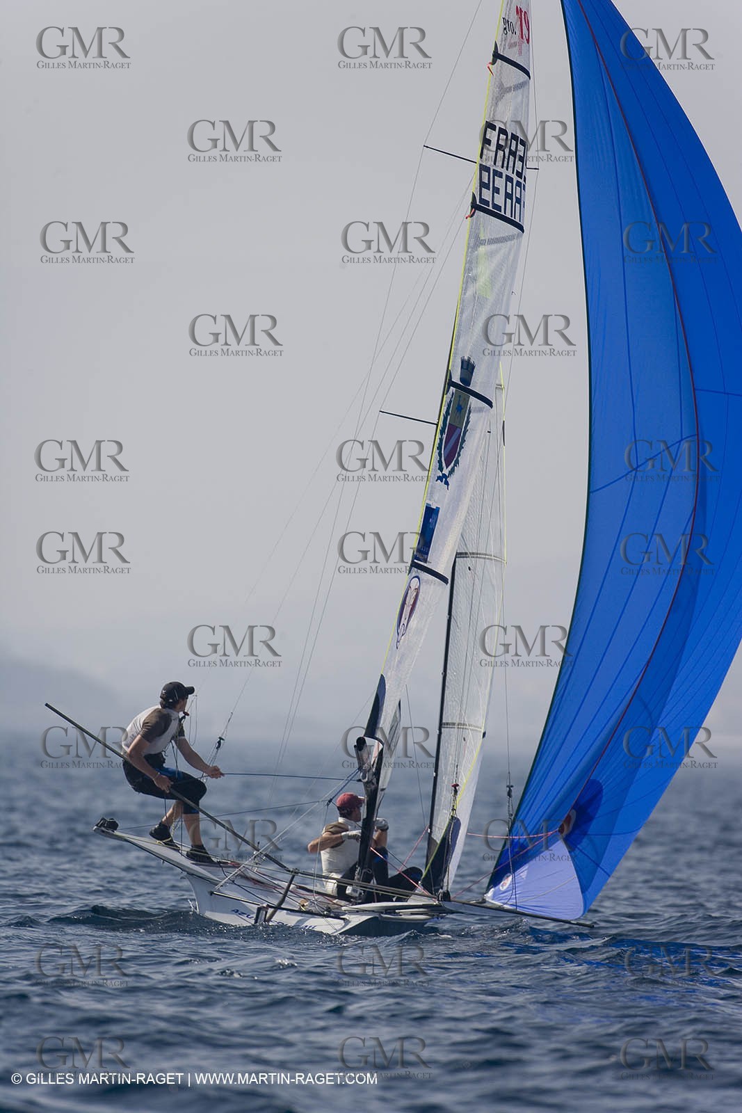 23 04 2007 - 2007 Semaine Olympique Française - Hyères (South of France) - Day 2  - Team France - 49er - LAGRAVIERE Morgan CHRISTIDIS Stephane