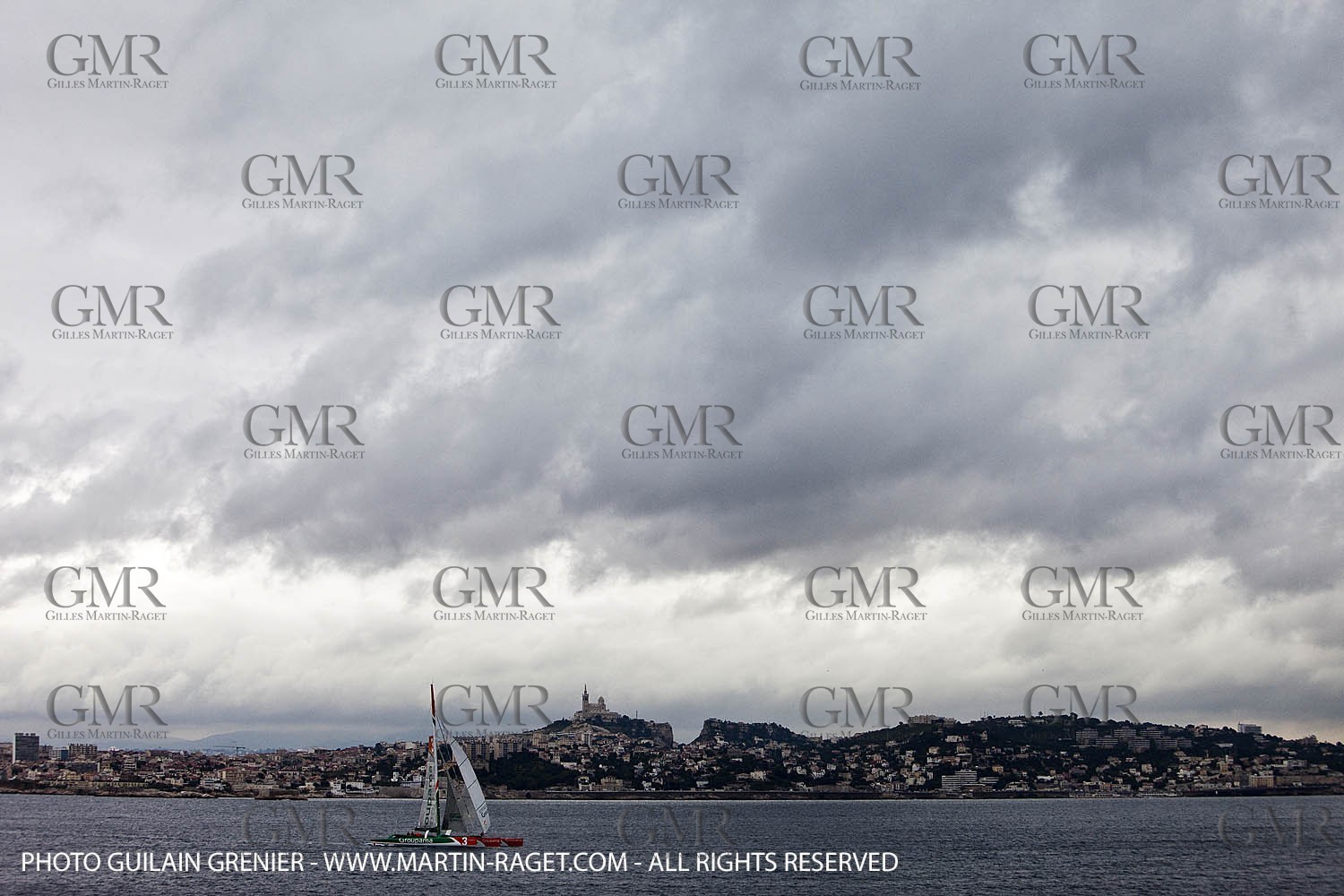 05 14 09 - Marseilles - Mediterranean Record - Groupama 3 - Franck Cammas - G Class - Start from Marseilles to Carthage (Tunisia)