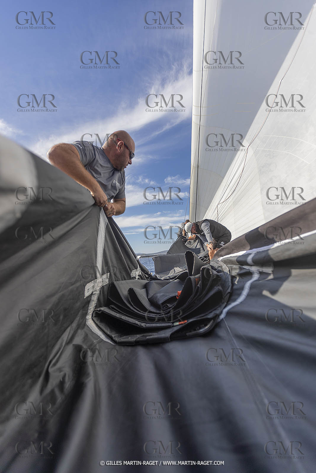 03 10 2022, Saint-Tropez (FRA,83), Voiles de Saint-Tropez 2022,  entraînement des maxis, A bord de Sipirit of Malouen X