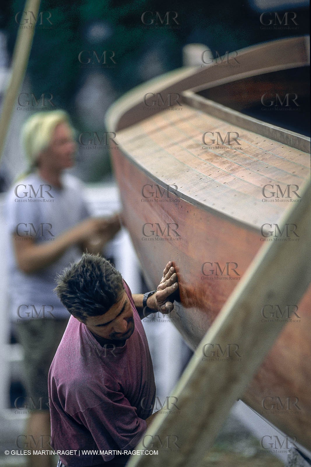 motor boats, claissc runabouts, cefit or Sagitta at Trapani boatyard (Cassis, FRA,13)