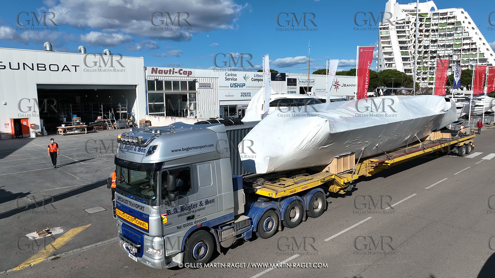 15 02 2022, La Grande Motte (FRA), Gunboat 80  1 hulls delivery