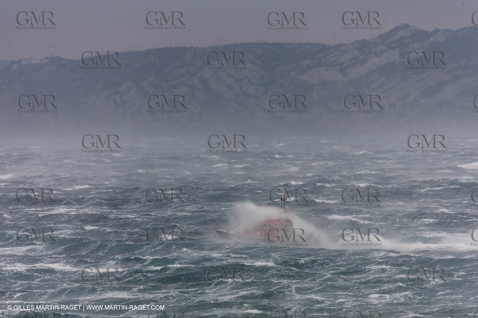 28 10 2012 - Marseille (FRA,13) - MIstral Force 10, La Bonne Mère, rescue boat sailed by the firemen sailors of Marseille