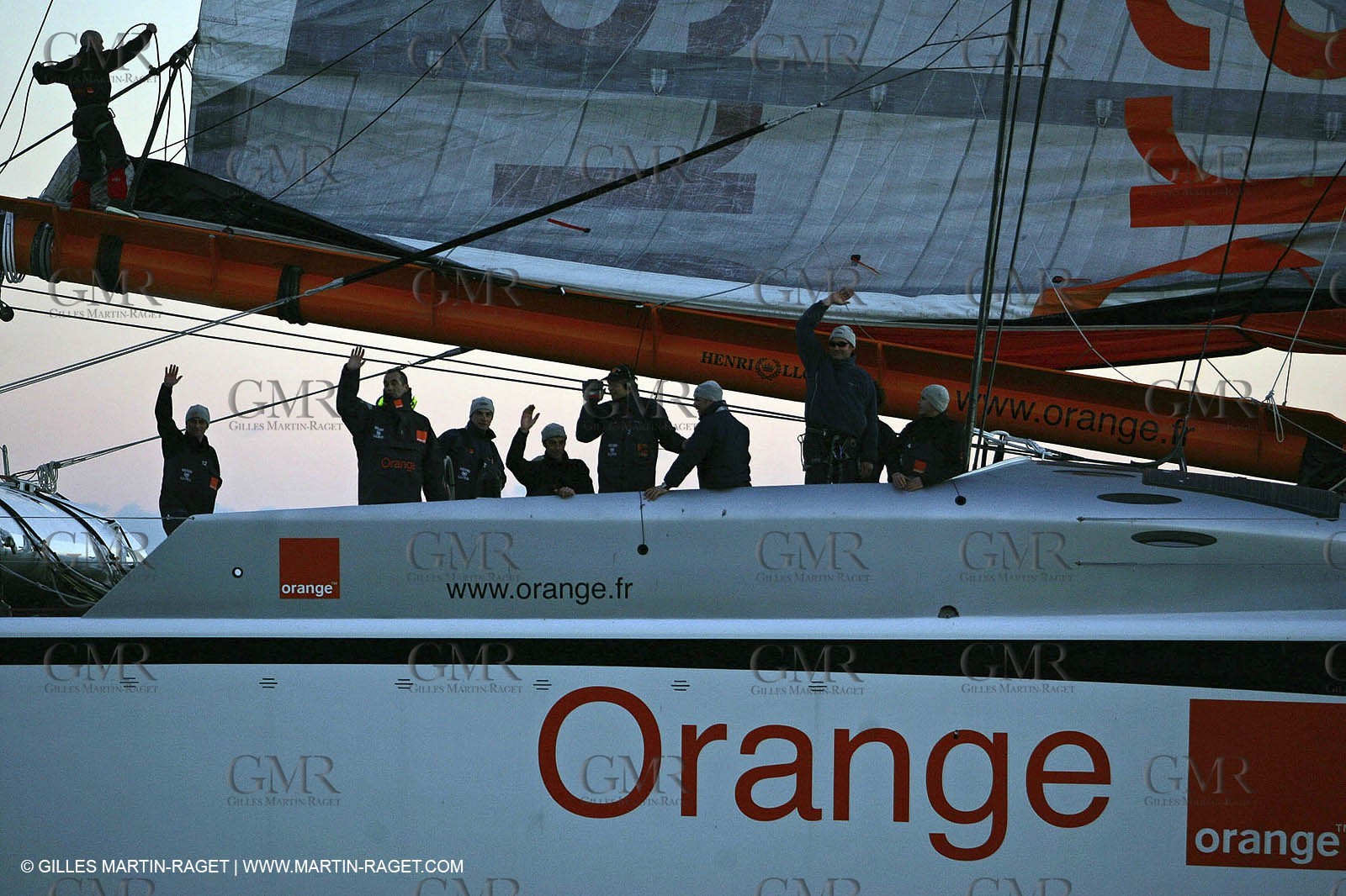 Orange II-2005 Jules Verne Trophy-Start from Lorient-Good bye