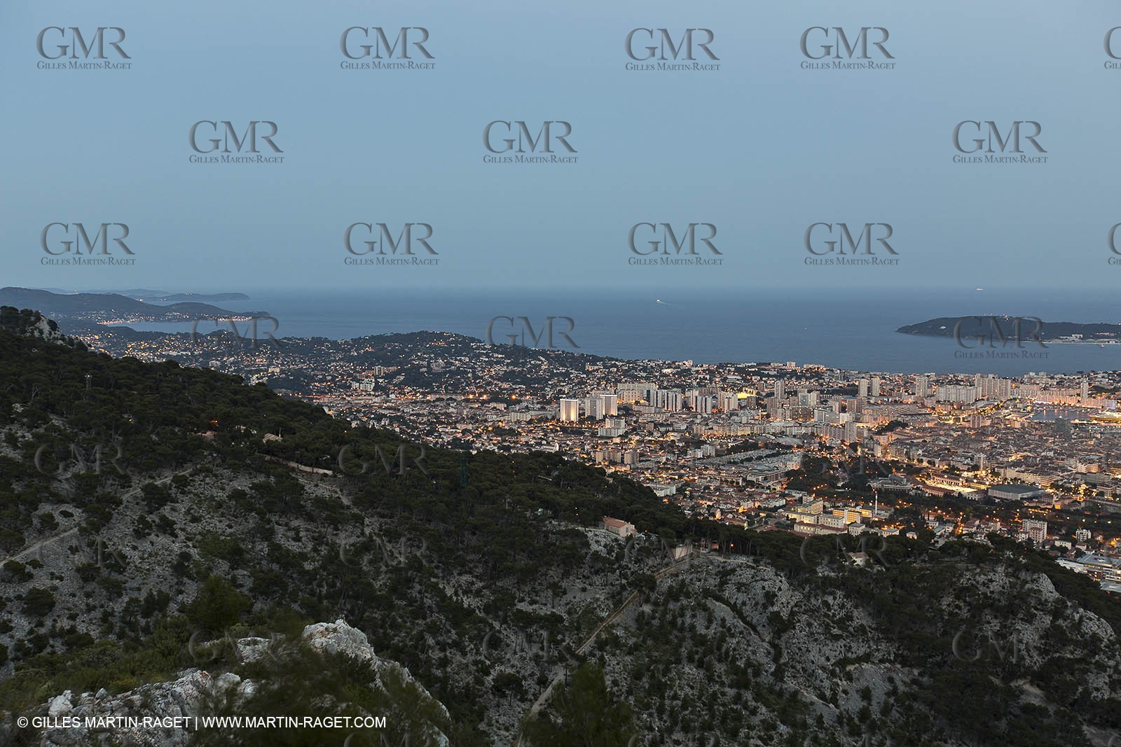 07 06 2012-Toulon (FRA,83) - Bay of Toulon as seen from the top of Mount Faron