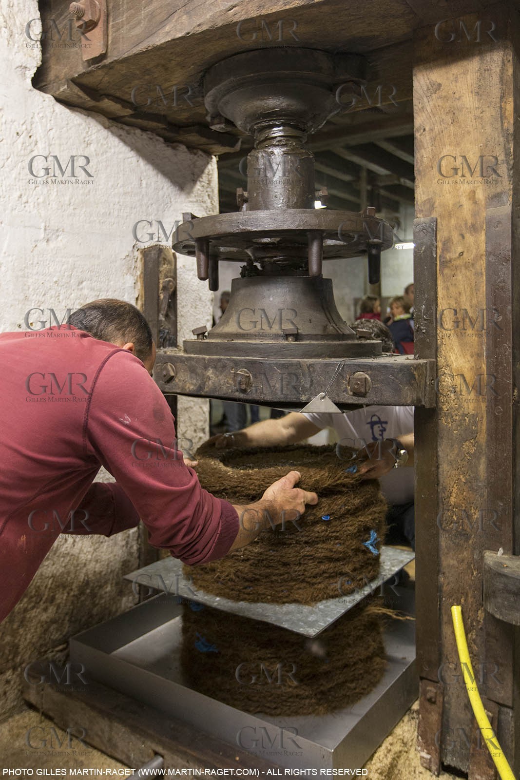 14 11 2015, Saint-Etienne du Grès (FRA,13), traditional making of olive oil at La Croix mill