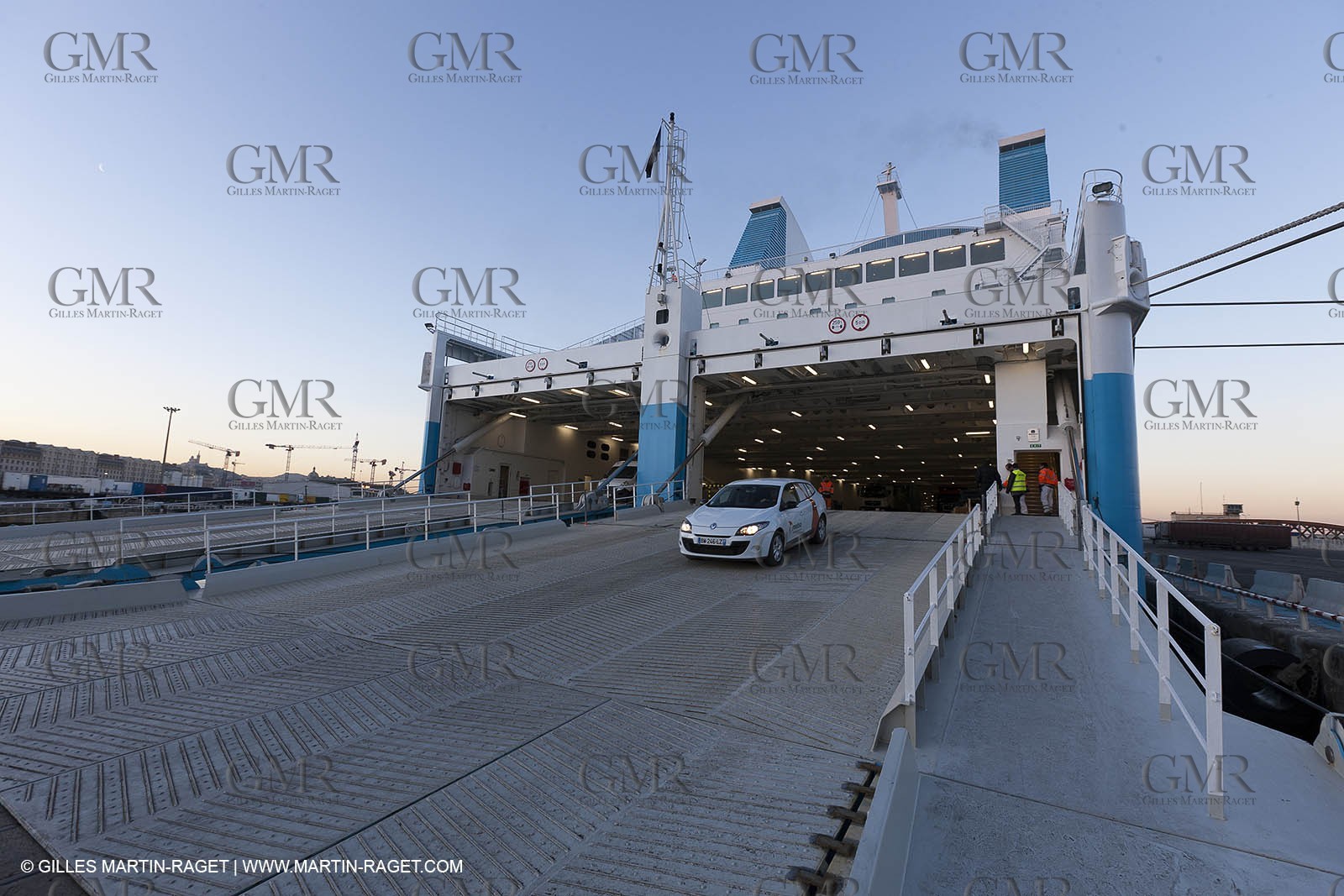 17 02 2012 - Marseille (FRA,13) - Arrival in Marseille onboard ferry Piana (La Meridionale)