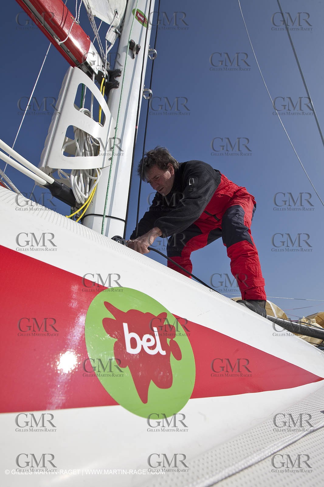 13 03 2010 - La Grande Motte   Port Camargue (FRA) - Groupe Bel - Entraînement Kito de Pavant   Sébastien Audigane en vue de la Transat AG2R 2010