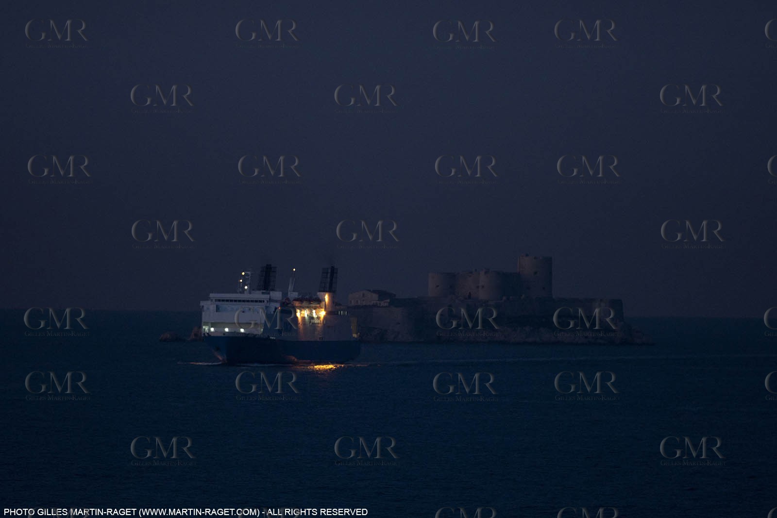 17 02 2012 - Marseille (FRA,13) - Arrival in Marseille harbour onboard ferry Piana (La Meridionale Corp.)