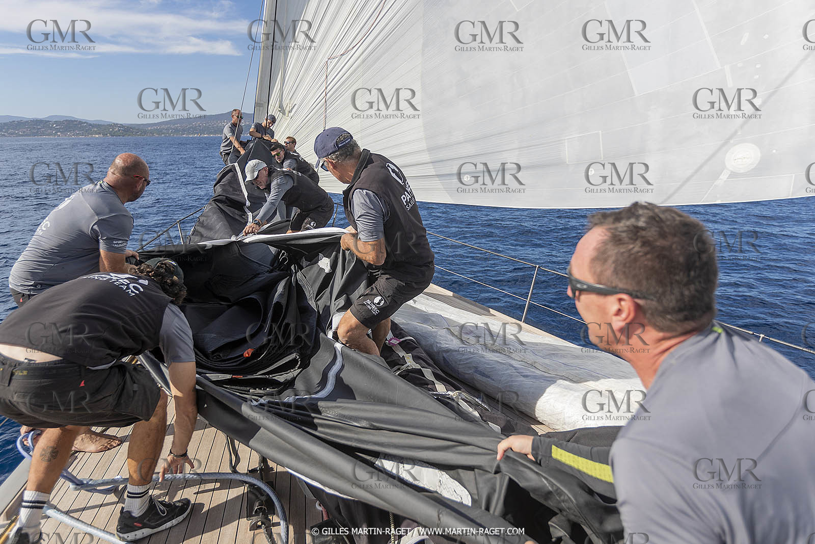 03 10 2022, Saint-Tropez (FRA,83), Voiles de Saint-Tropez 2022,  entraînement des maxis, A bord de Sipirit of Malouen X