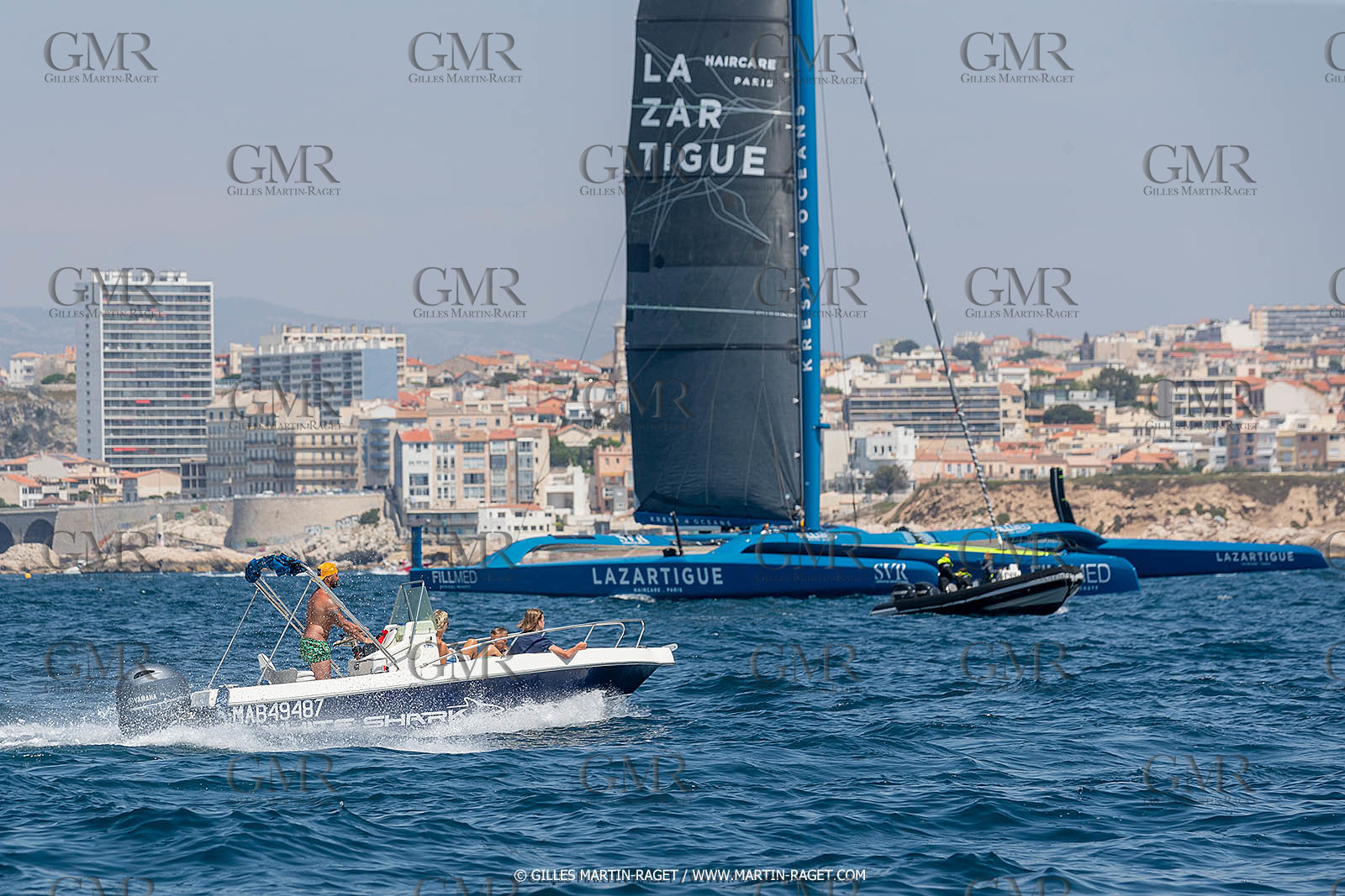 18 05 2022, Marseille (FRA), APremière navigation du trimaran Ultim SVR LAZARTIGUE à Marseille