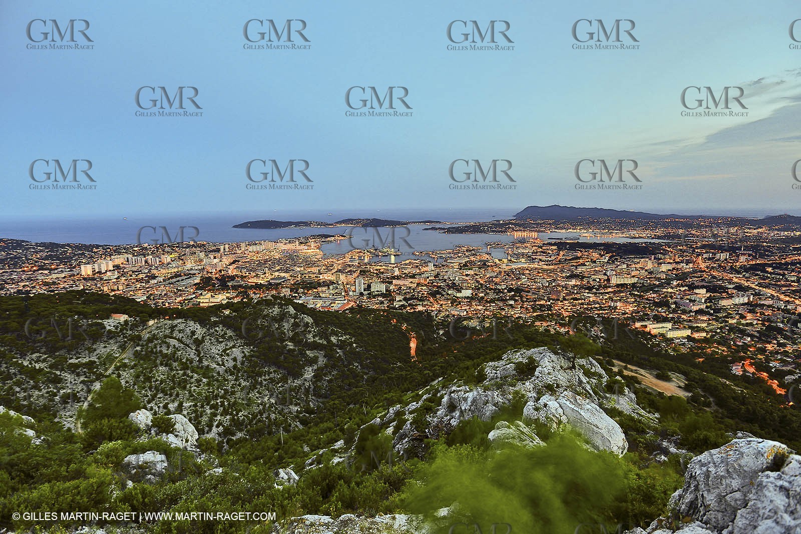 07 06 2012-Toulon (FRA,83) - Bay of Toulon as seen from the top of Mount Faron