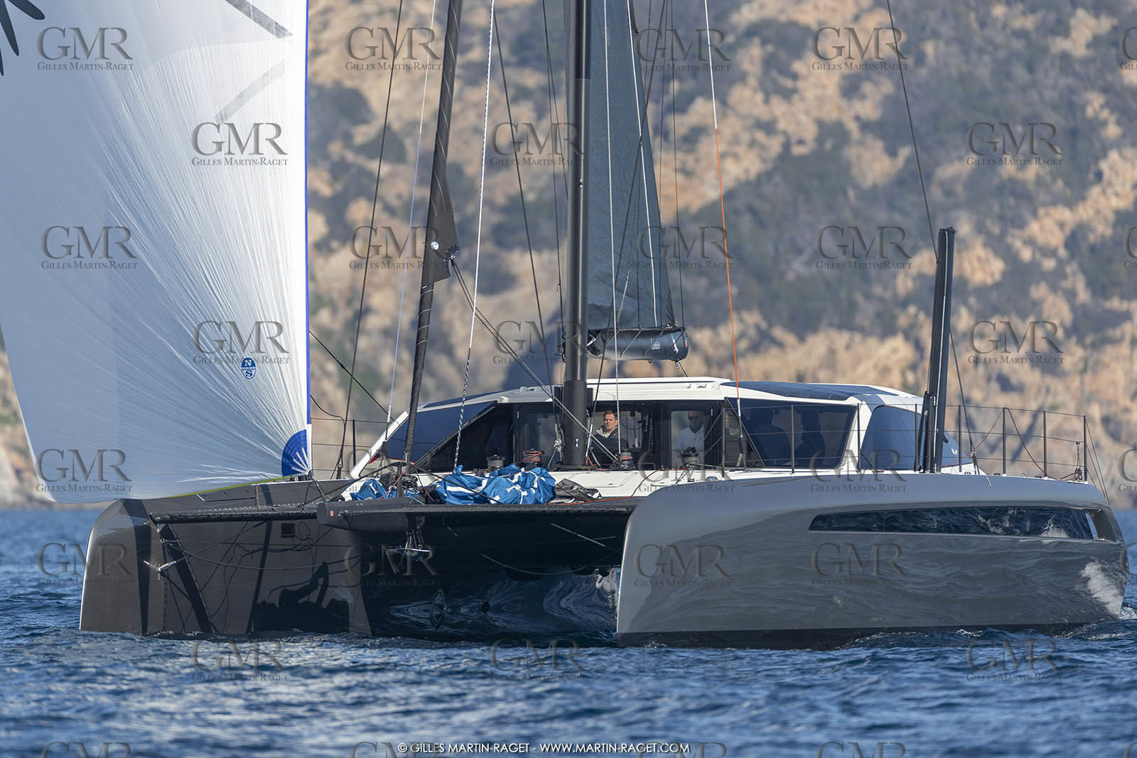 16 02 2019, Porquerolles (FRA,83), Gunboat 68 sail testing  3