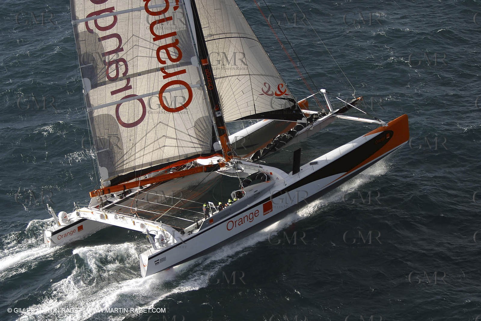 Orange II - 2004 Jules Verne Trophy - Ouessant - 2nd starting line crossing