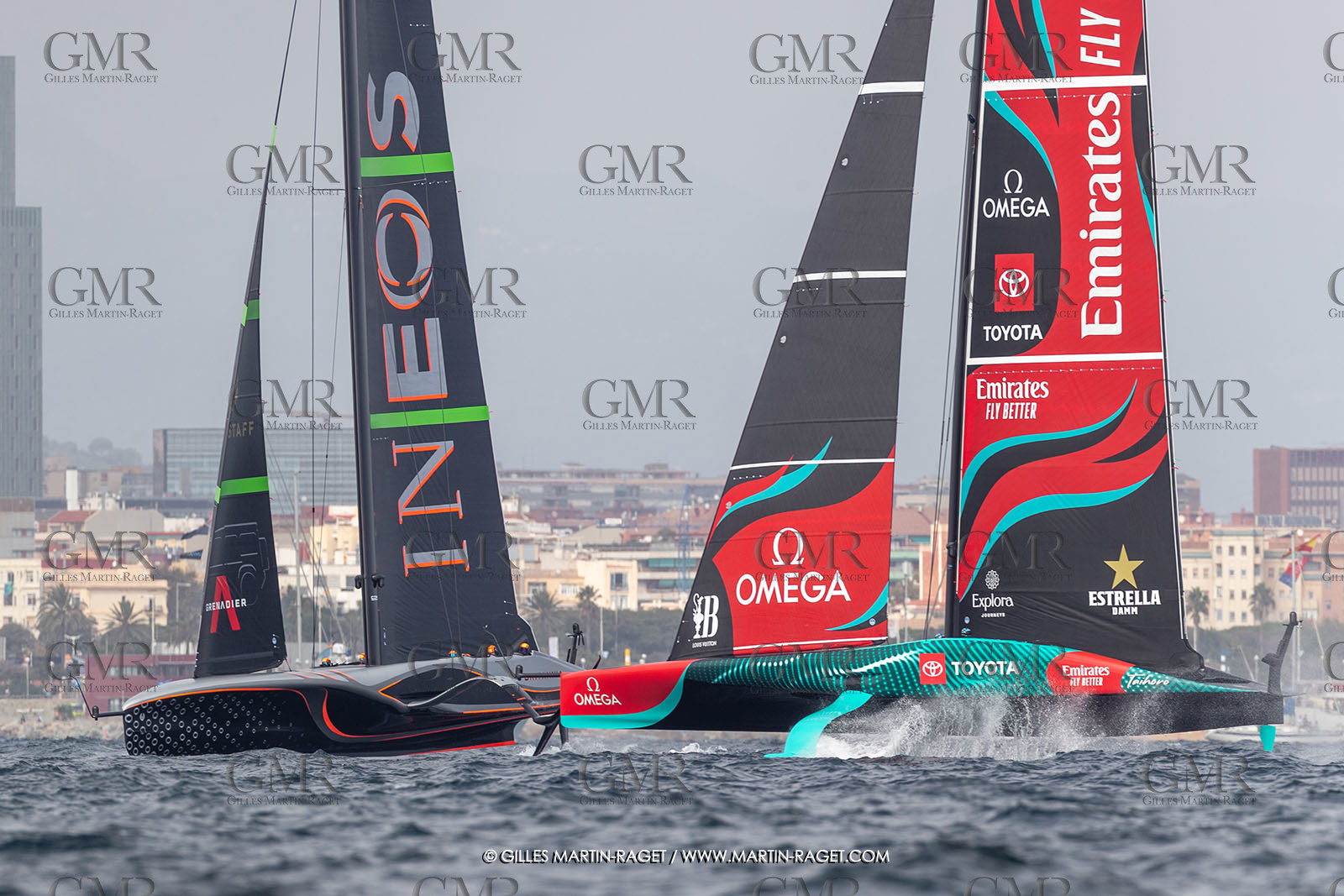 13 10 2024, Barcelona (ESP), Louis Vuitton 37th America's Cup, Final Match, Race Day 2, race 3