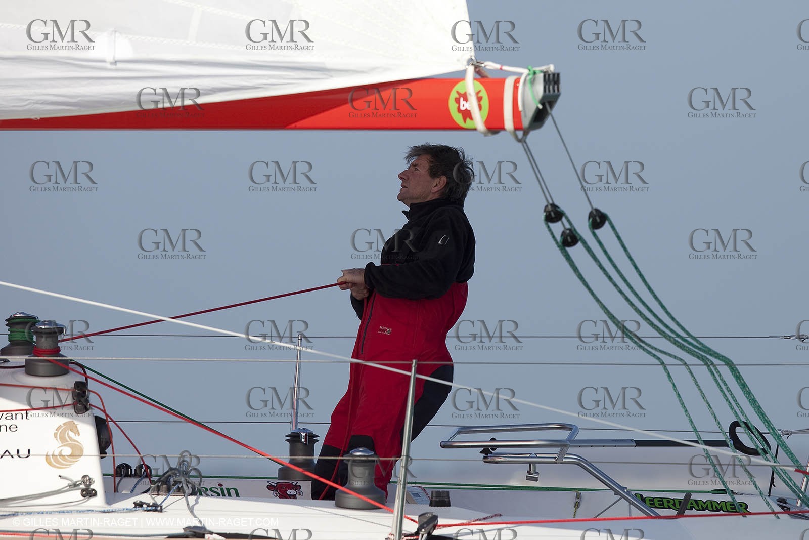 13 03 2010 - La Grande Motte   Port Camargue (FRA) - Groupe Bel - Entraînement Kito de Pavant   Sébastien Audigane en vue de la Transat AG2R 2010