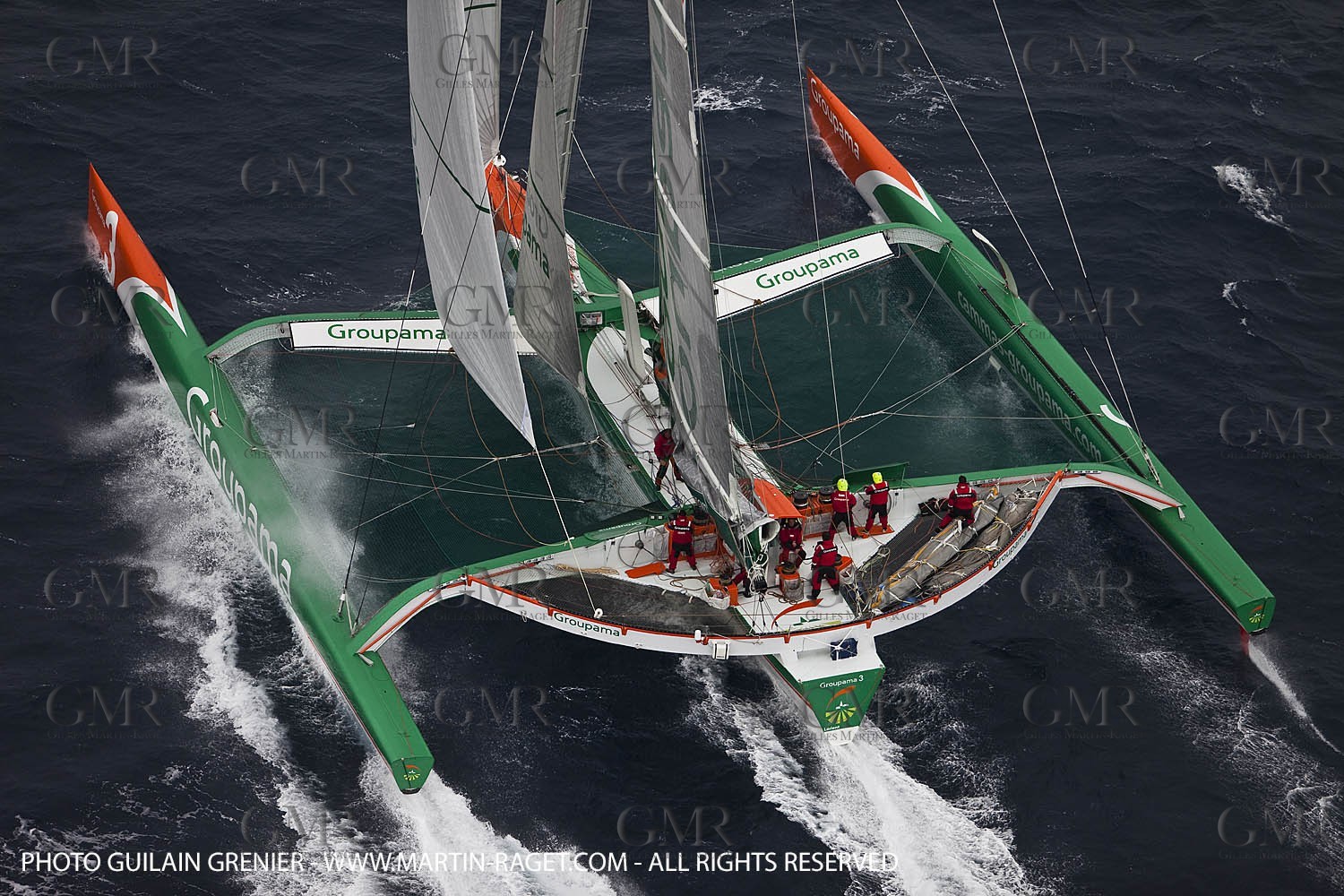 05 14 09 - Marseilles - Mediterranean Record - Groupama 3 - Franck Cammas - G Class - Start from Marseilles to Carthage (Tunisia)