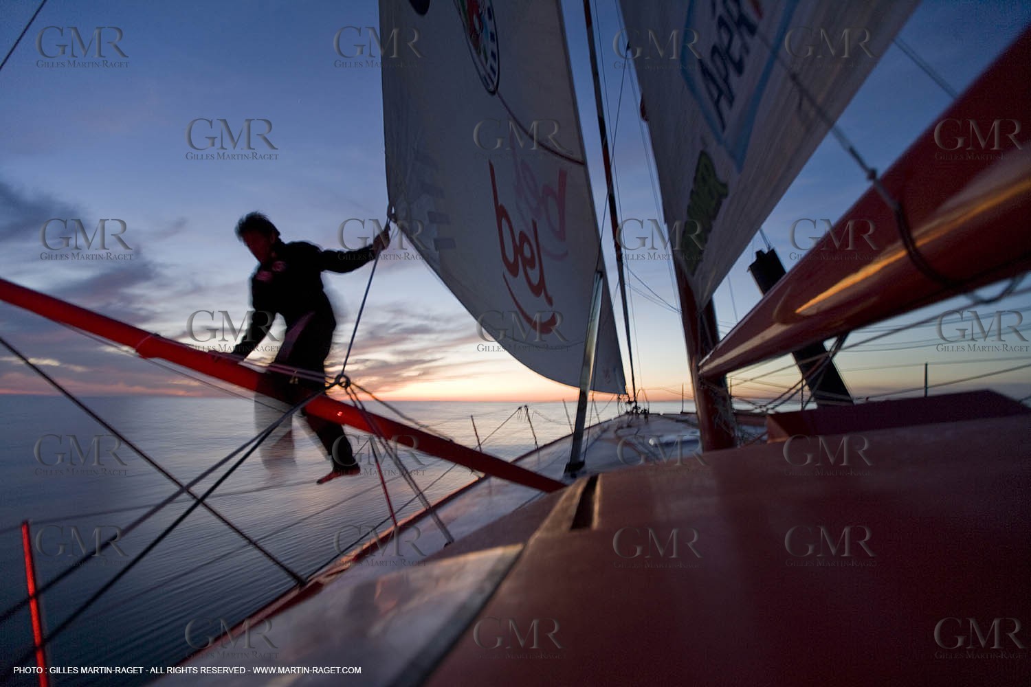 20 09 2007 - Marseille (FRA, 13) - IMOCA monohulls- GROUPE BEL (Kito de Pavant) - First sea trials - Onboard with Kito de Pavant and Sebastien Col