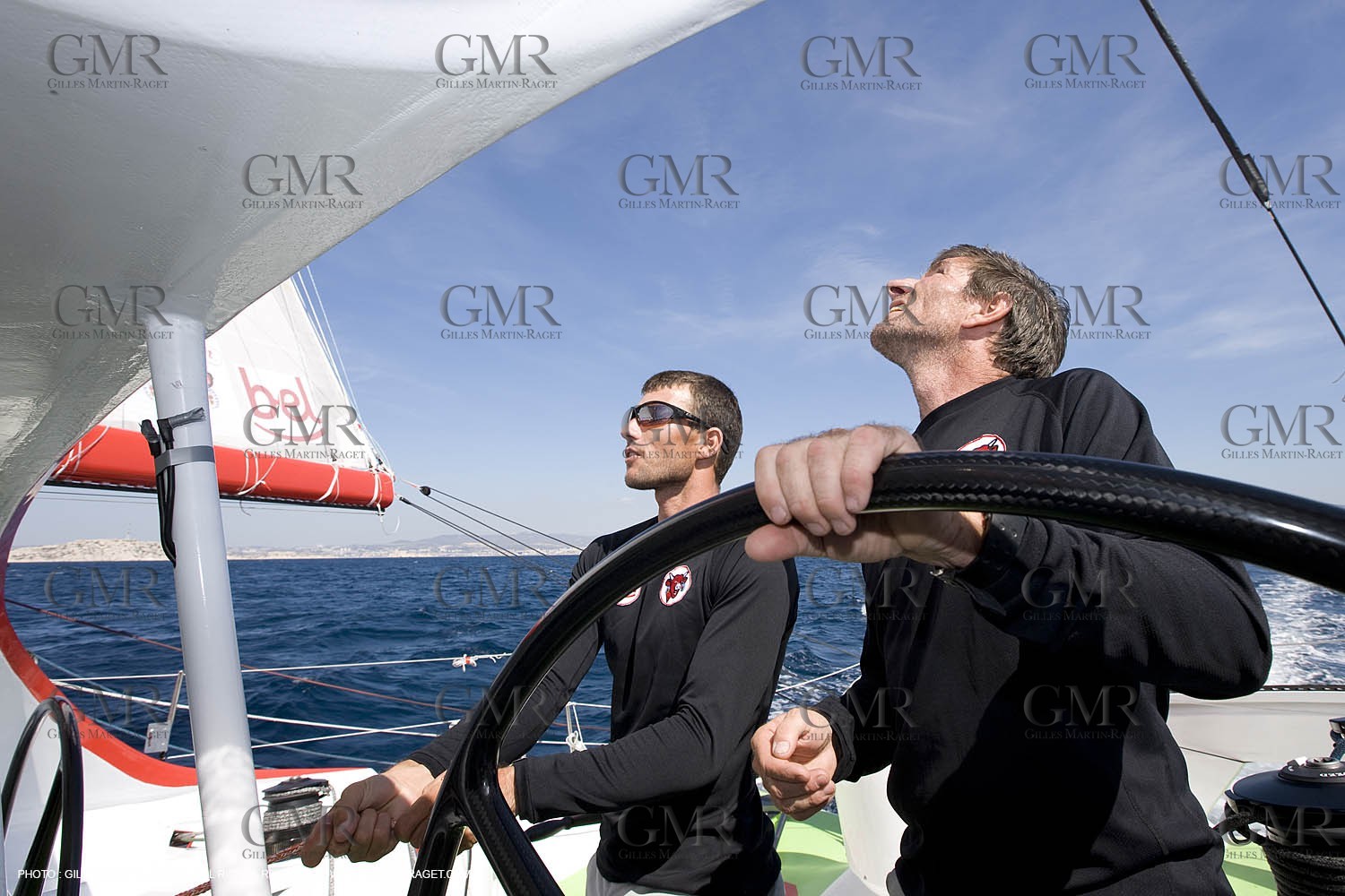 20 09 2007 - Marseille (FRA, 13) - IMOCA monohulls- GROUPE BEL (Kito de Pavant) - First sea trials - Onboard with Kito de Pavant and Sebastien Col