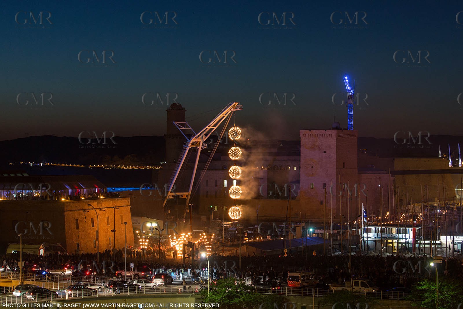 03 05 2013 - Marseille (FRA,13) - Marseille Provence 2013, Historical port Illumination by Company Carabosse