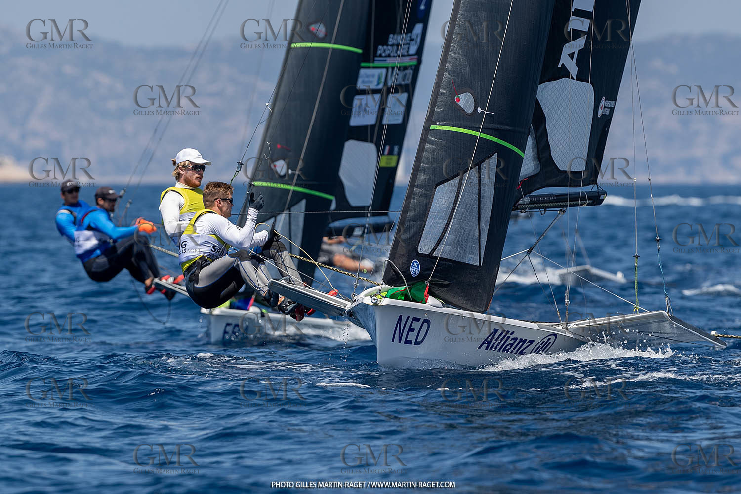 16 07 2023, Marseille, (FRA), Paris 2024 Olympic Games 2024 Sailing Test Event, Day 8, Medal race 49er Men