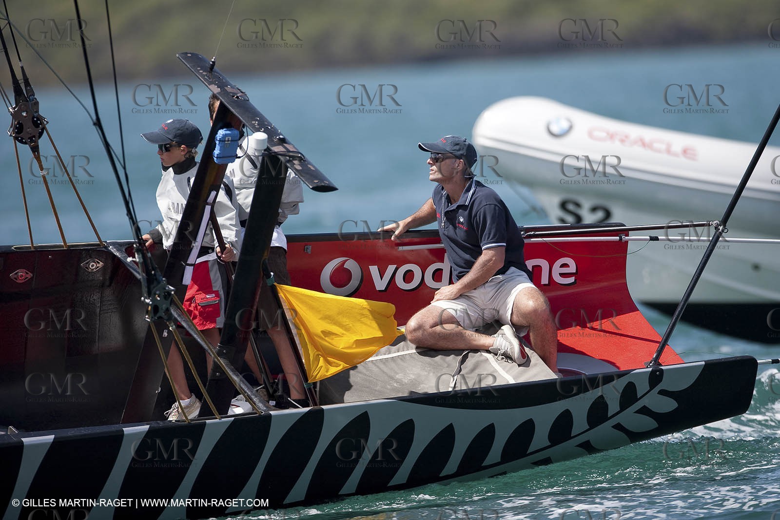 23 01 2009 - Auckland (NZL) -  Louis Vuitton Pacific Series - BMW ORACLE Racing-Tuning up onboard Emirates Team New Zealand yacht