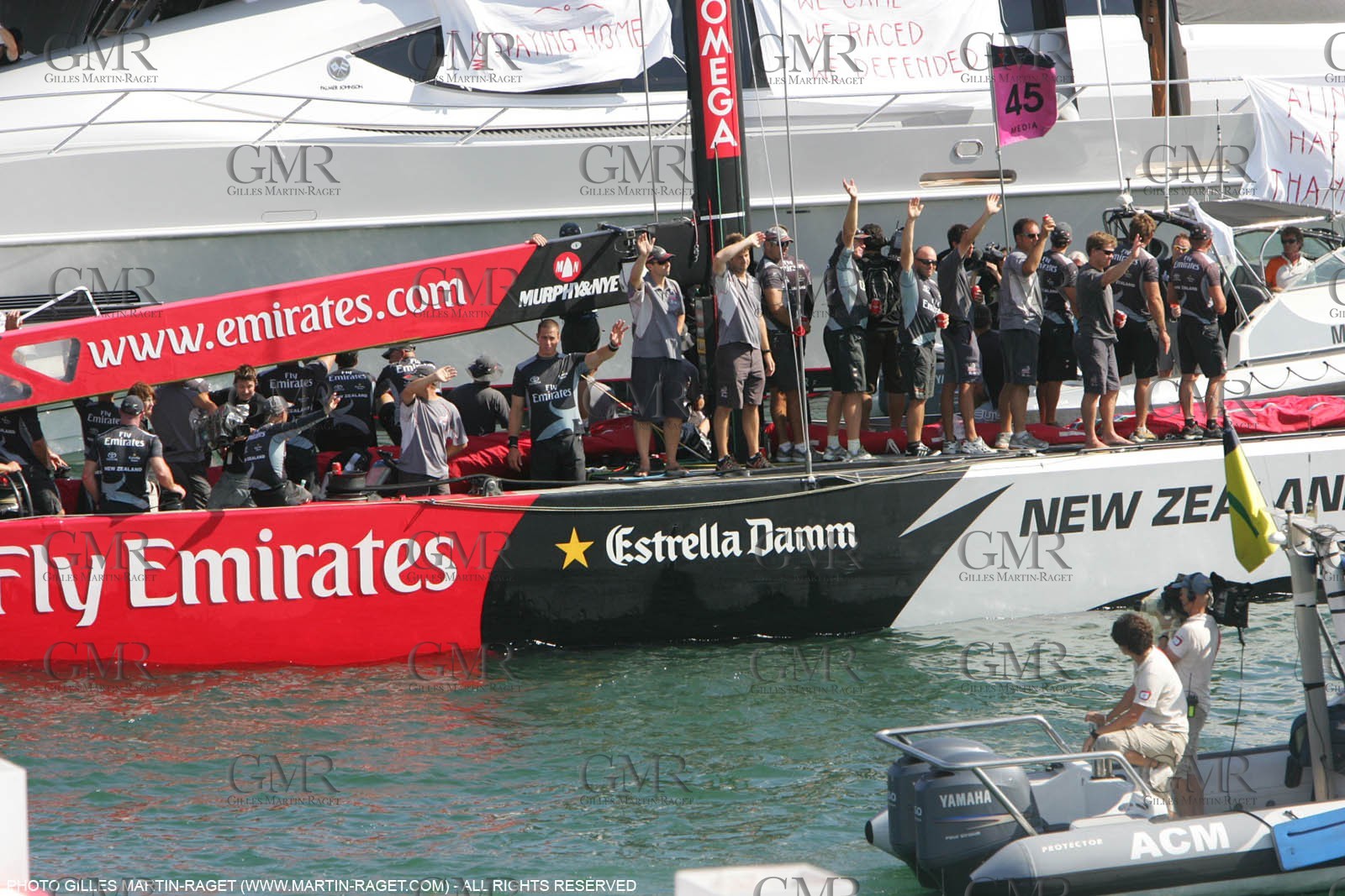 03 07 2007-Valencia (Spain)- 32nd America's Cup - Final Match - Day 8 - Alinghi vs Emirates Team New Zealand