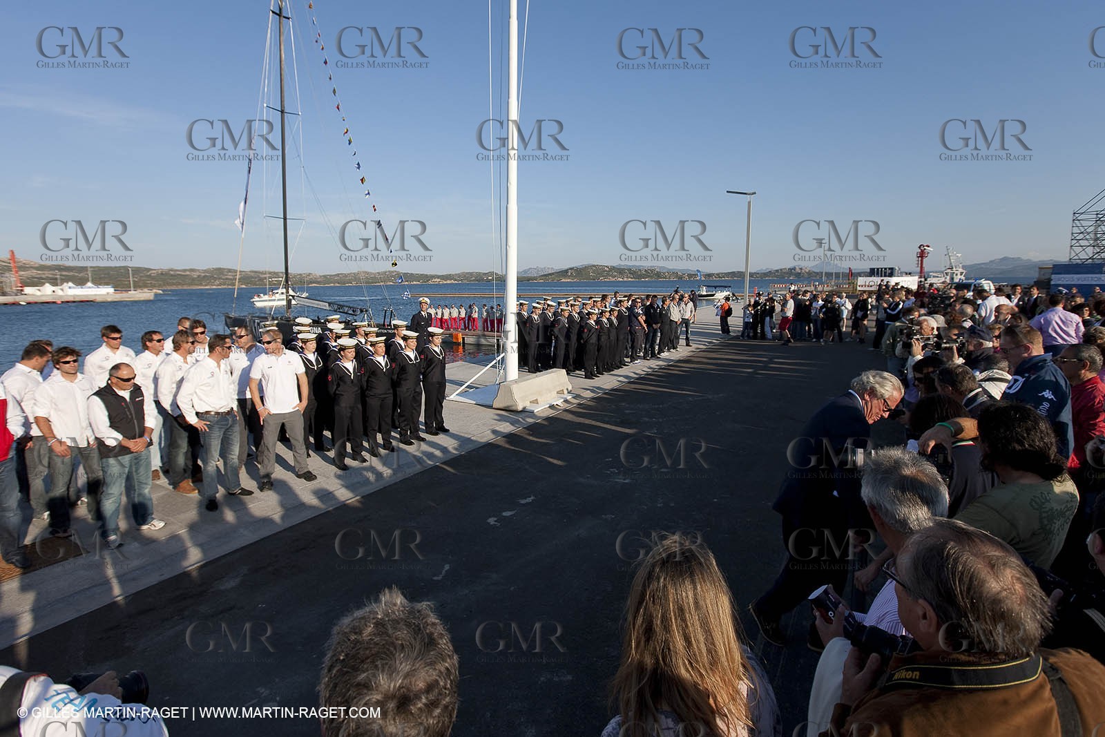 19 05 2010 - La Maddalena (ITA, Sardinia) Louis Vuitton Trophy - BMW ORACLE Racing -  - Opening Ceremony - Draw