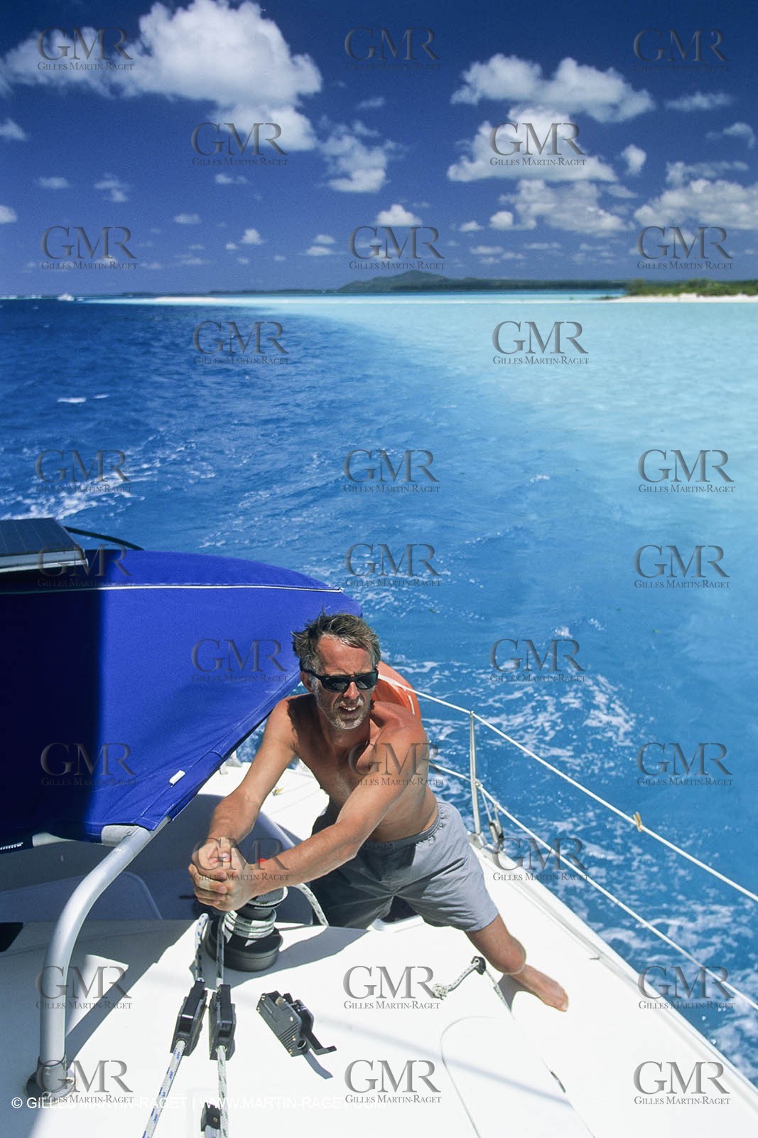 Sailing, cruising, people, only one man