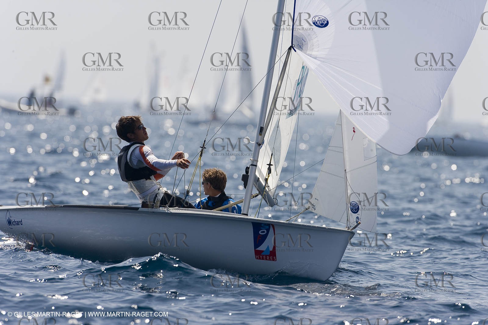 24 04 2007 - Semaine Olympique Française 2007 - Hyères - Jour 3 - Team France - 470 Homme - Leboucher-Garos