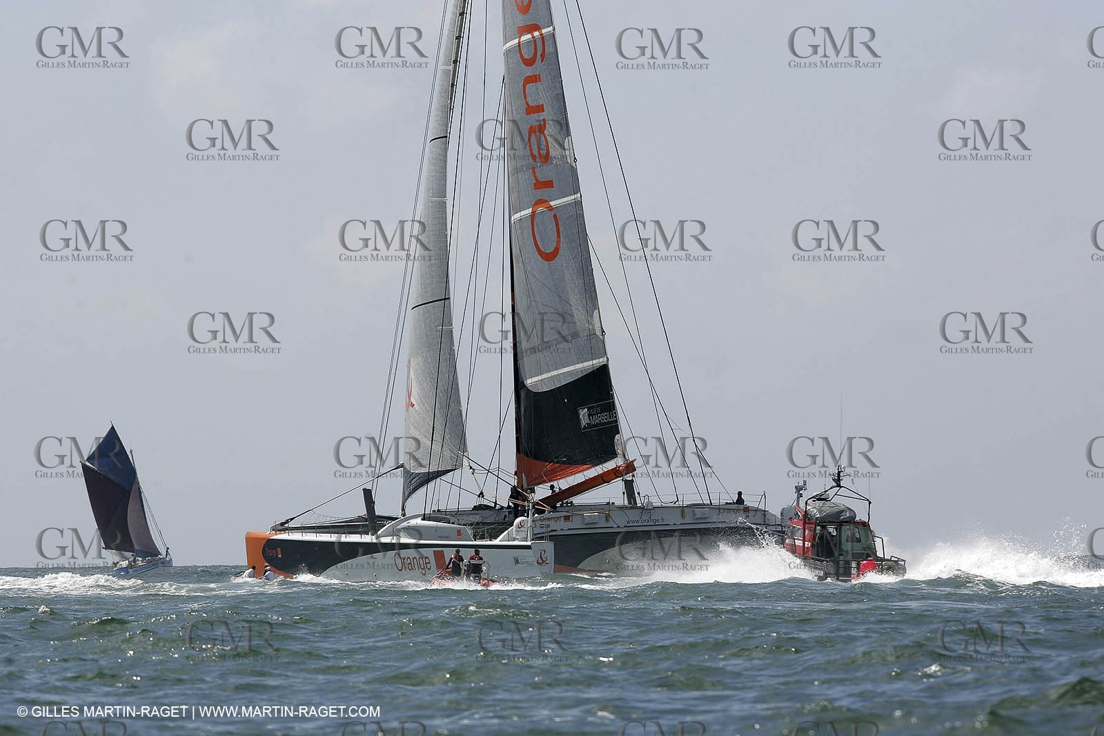 2004 Atlantic record attempt - Orange II back in La Baule