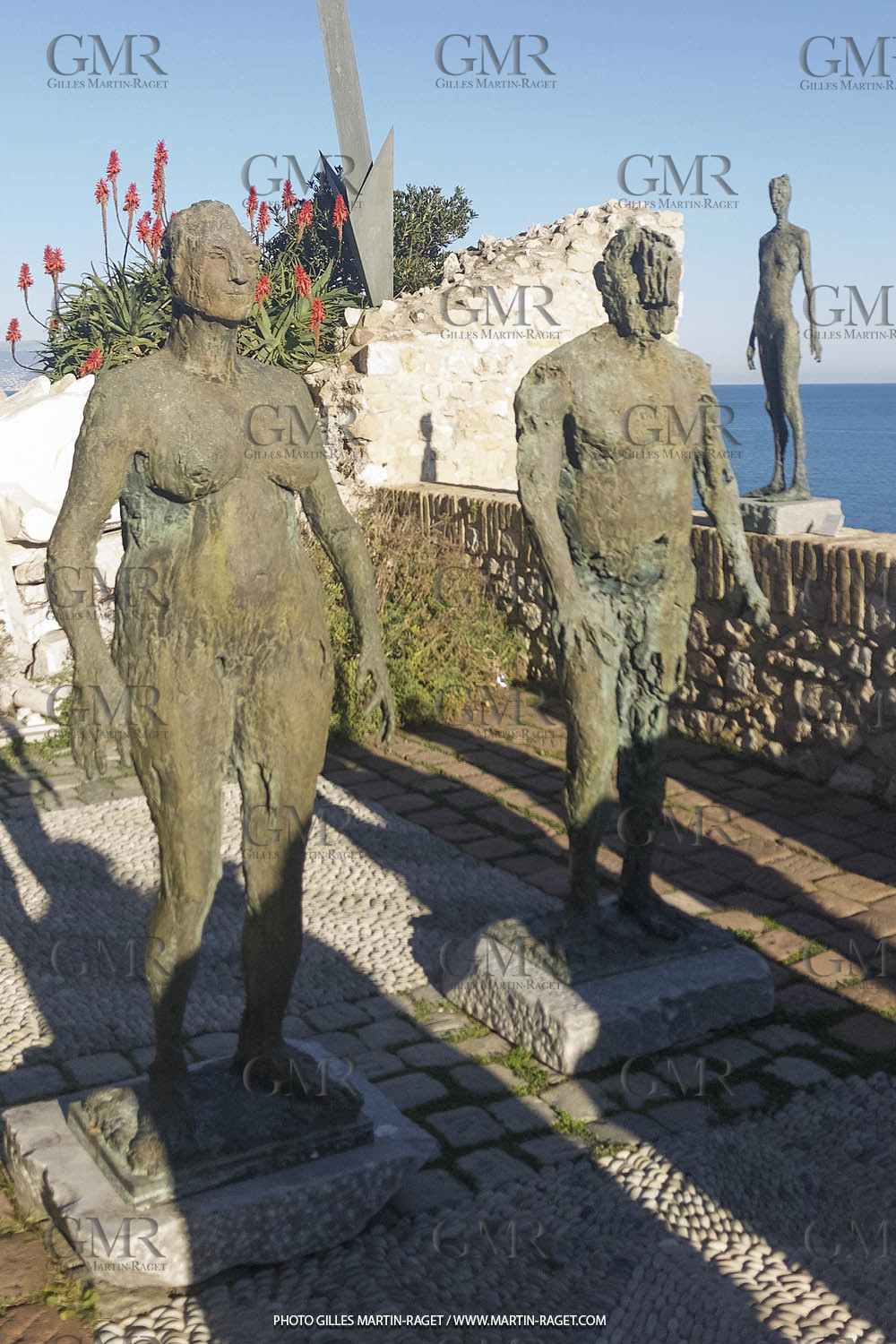 Oeuvre de Germaine Richier, L'Ouragane(1948-49), l'Orage (1947-48) et La Feuille (1948), au Musée Picasso d'Antibes