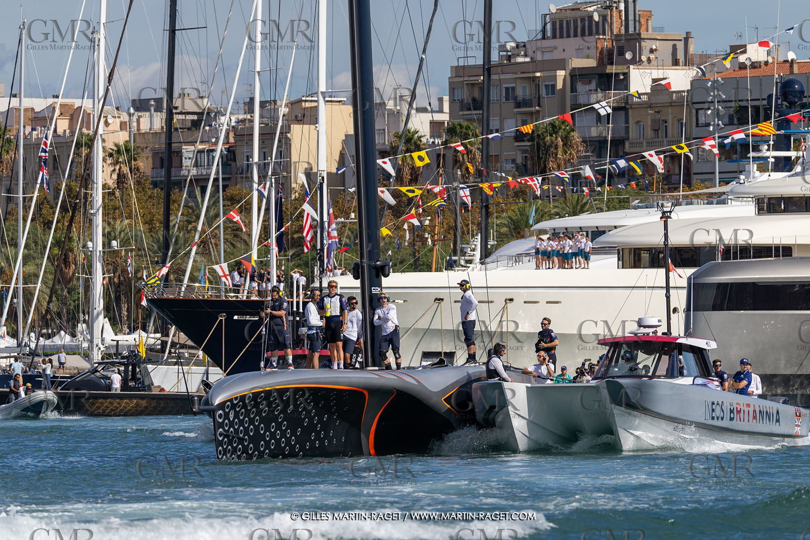 19 10 2024, Barcelona (ESP), Louis Vuitton 37th America's Cup, Final Match, Race Day 6, Dock out