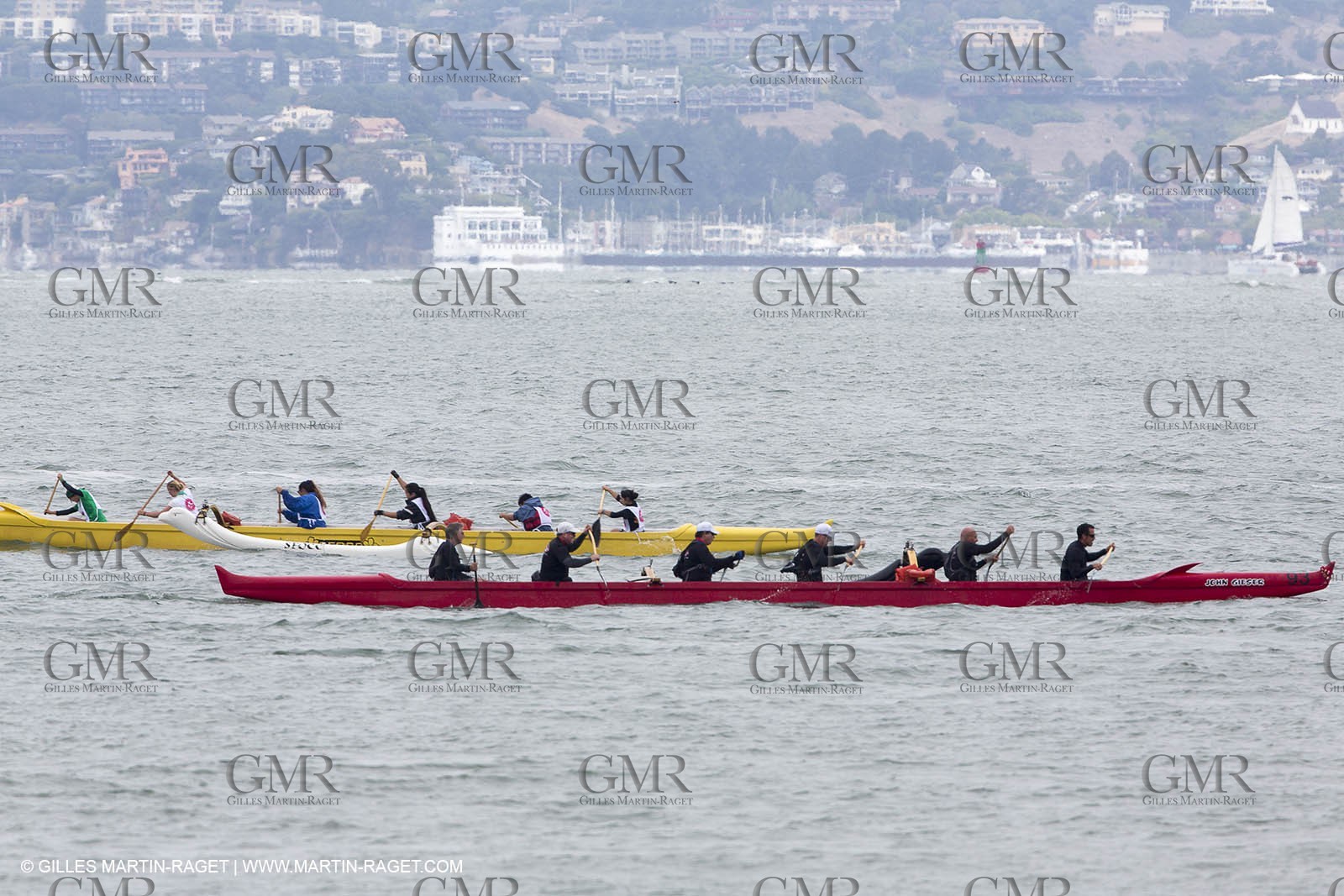 10 08 2013 - San Francisco (USA,CA) - 34th America's Cup - AC Open - Outrigger Canoe Races et Hula Danceperformance at Marina Green Village